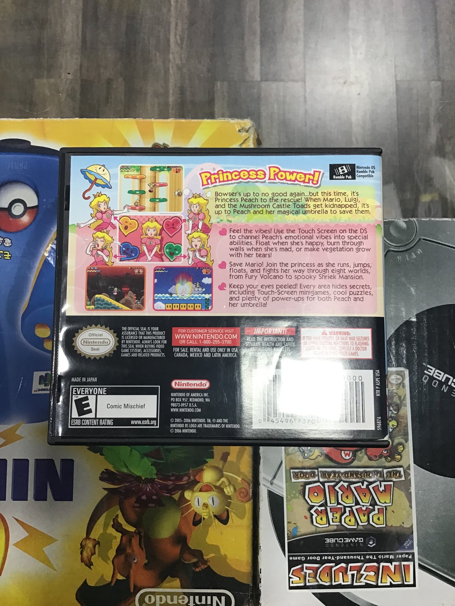 Super Princess Peach Nintendo DS Case and Manual ONLY