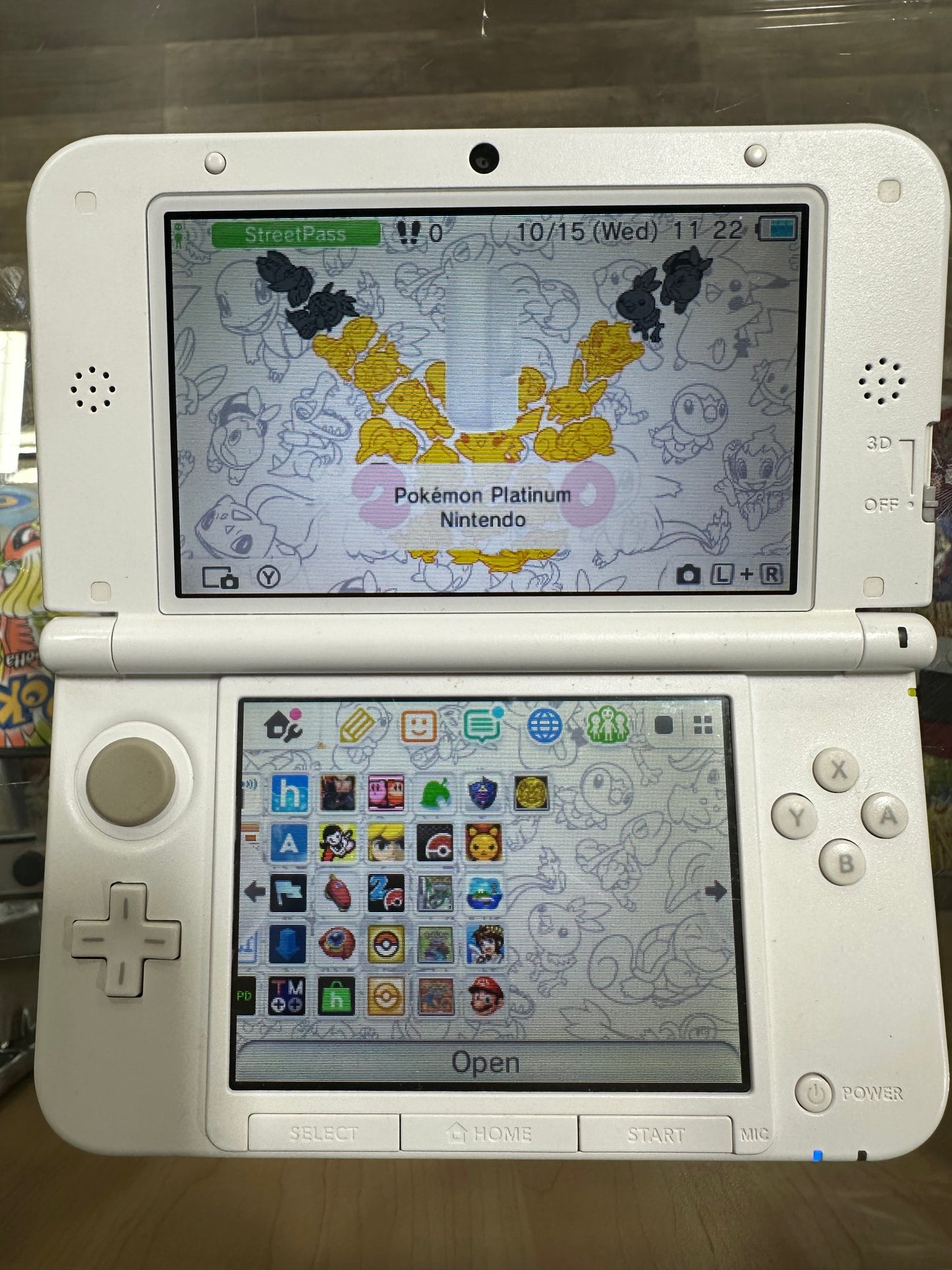 White Nintendo 3DS LL Handheld System (US Region) with Digital Games