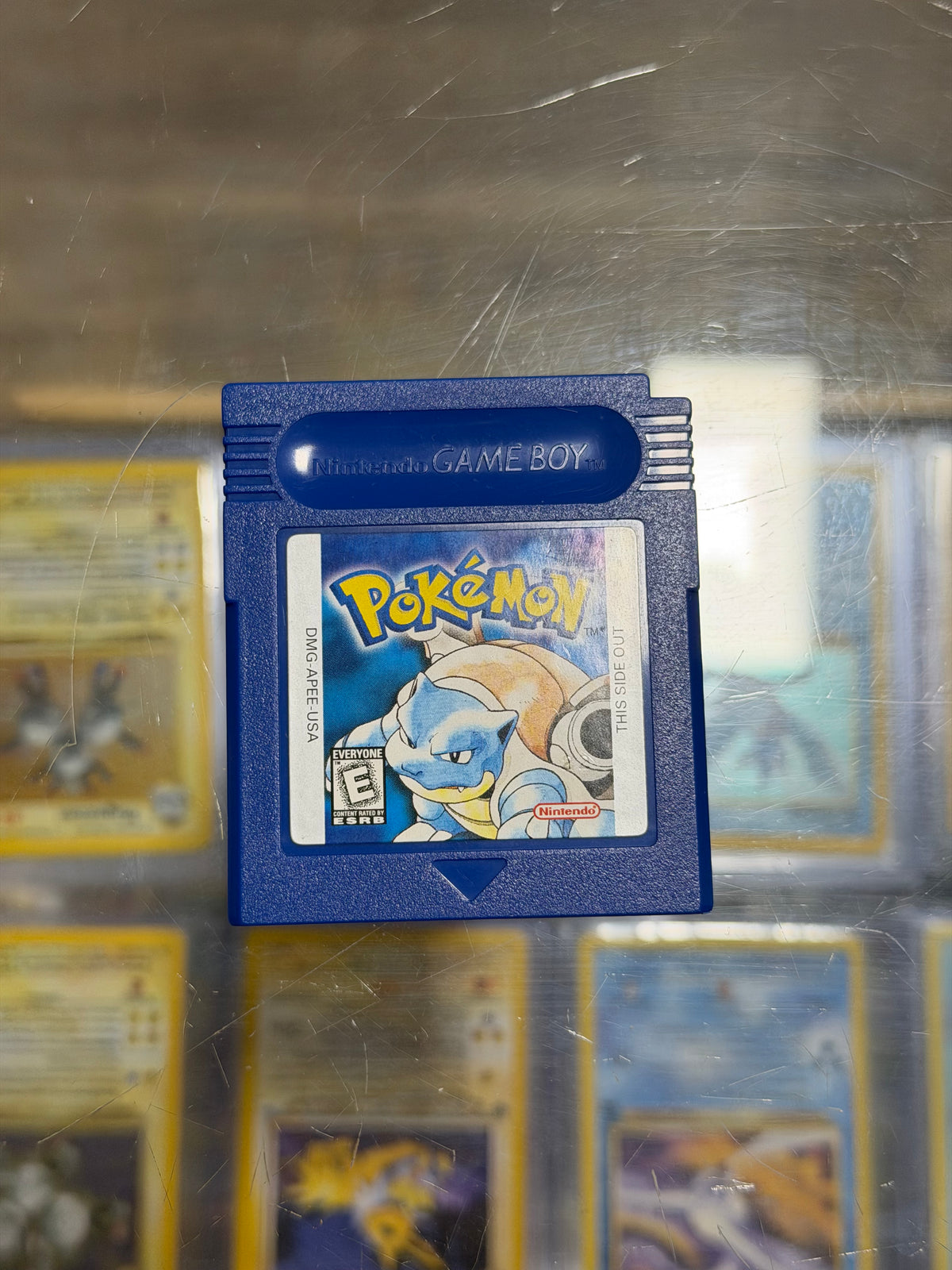 Pokemon Blue Gameboy Excellent Label Dry Battery
