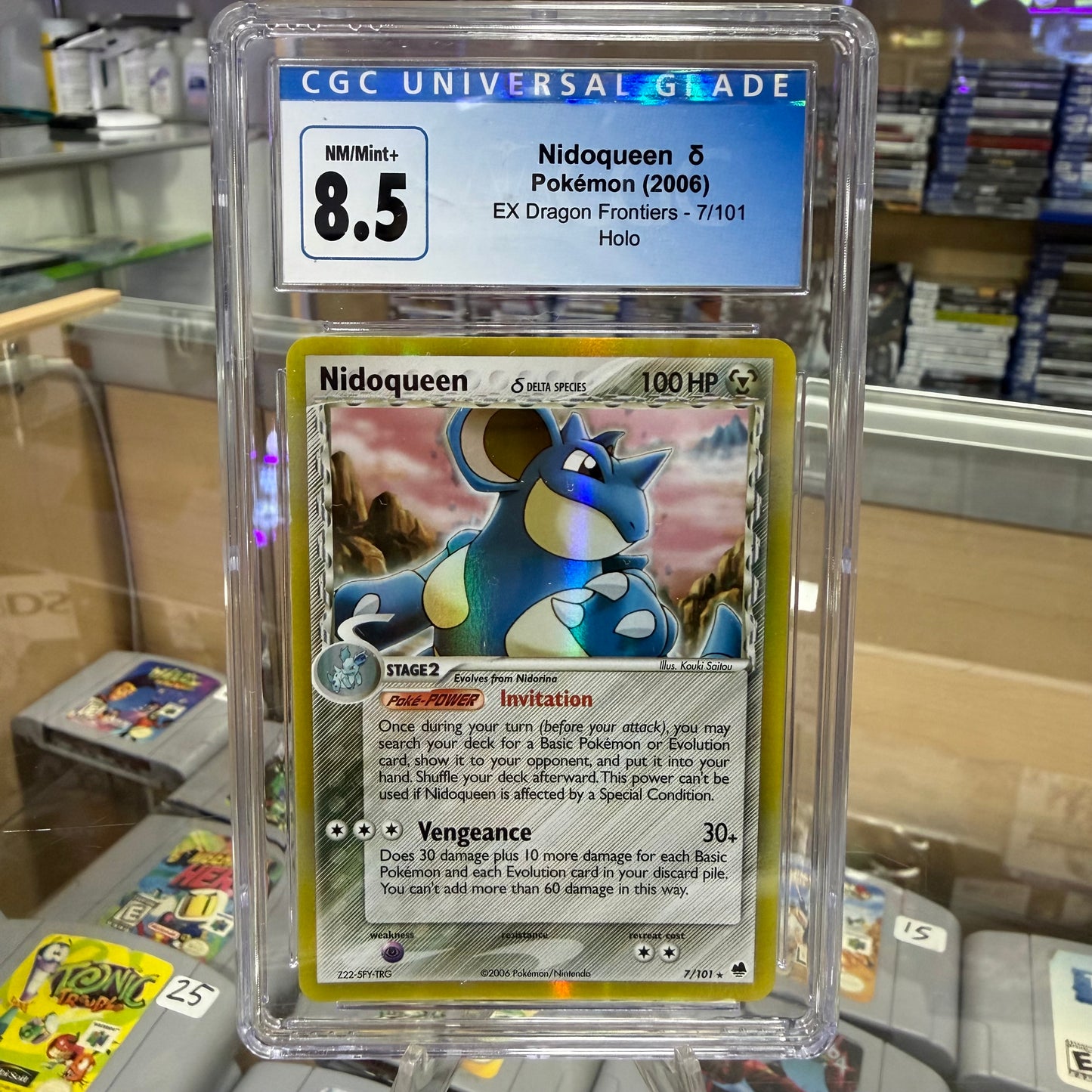 2006 Pokemon Nidoqueen CGC 8.5 Delta Species Dragon Frontiers 7/101 Pokemon TCG Holo