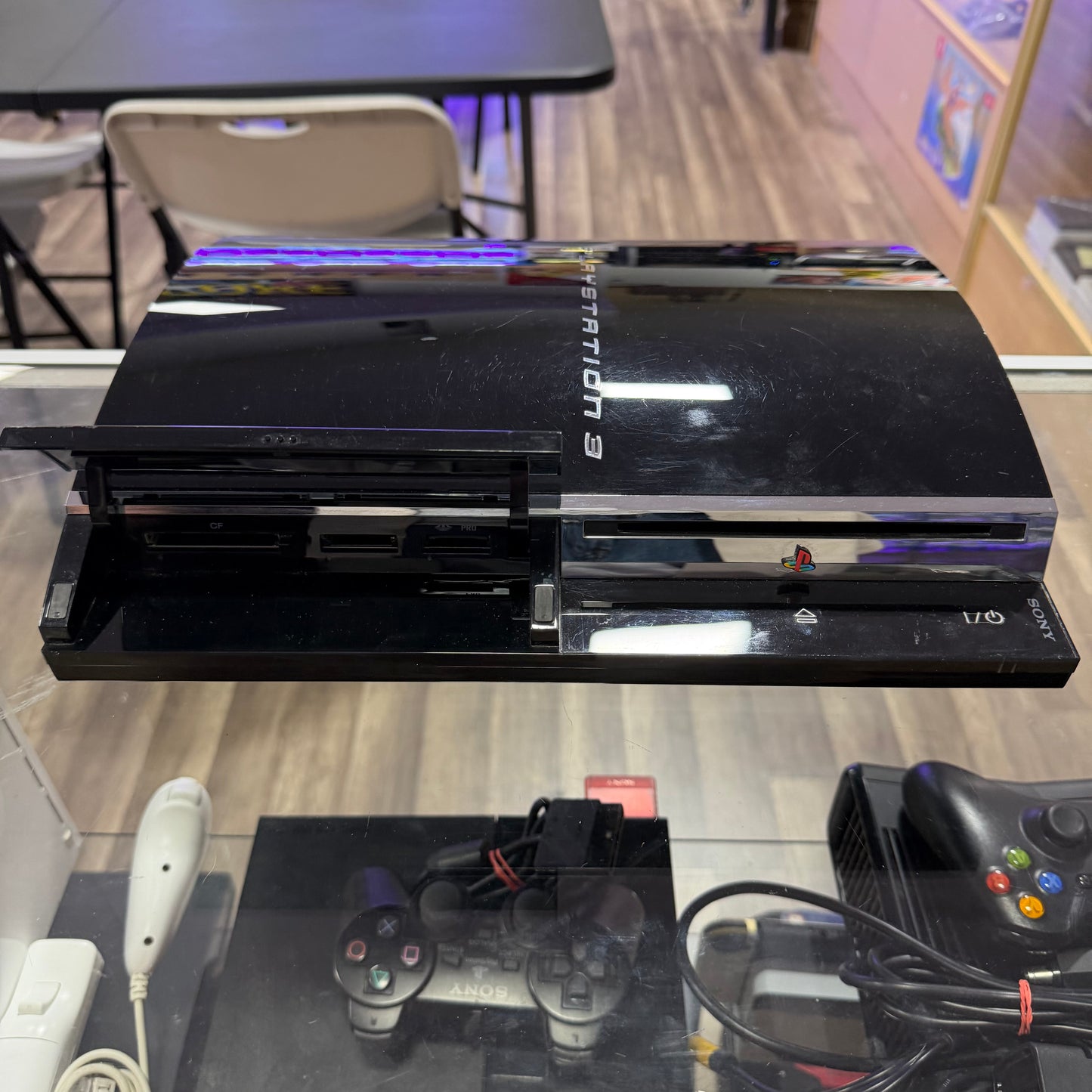 PlayStation 3 Backwards Compatible Model with Controller, Wires, and Box
