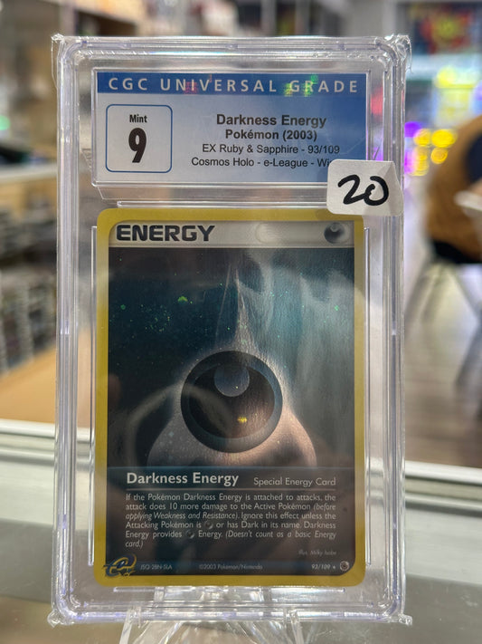 Darkness Energy EX Ruby and Sapphire Cosmos Holo CGC 9
