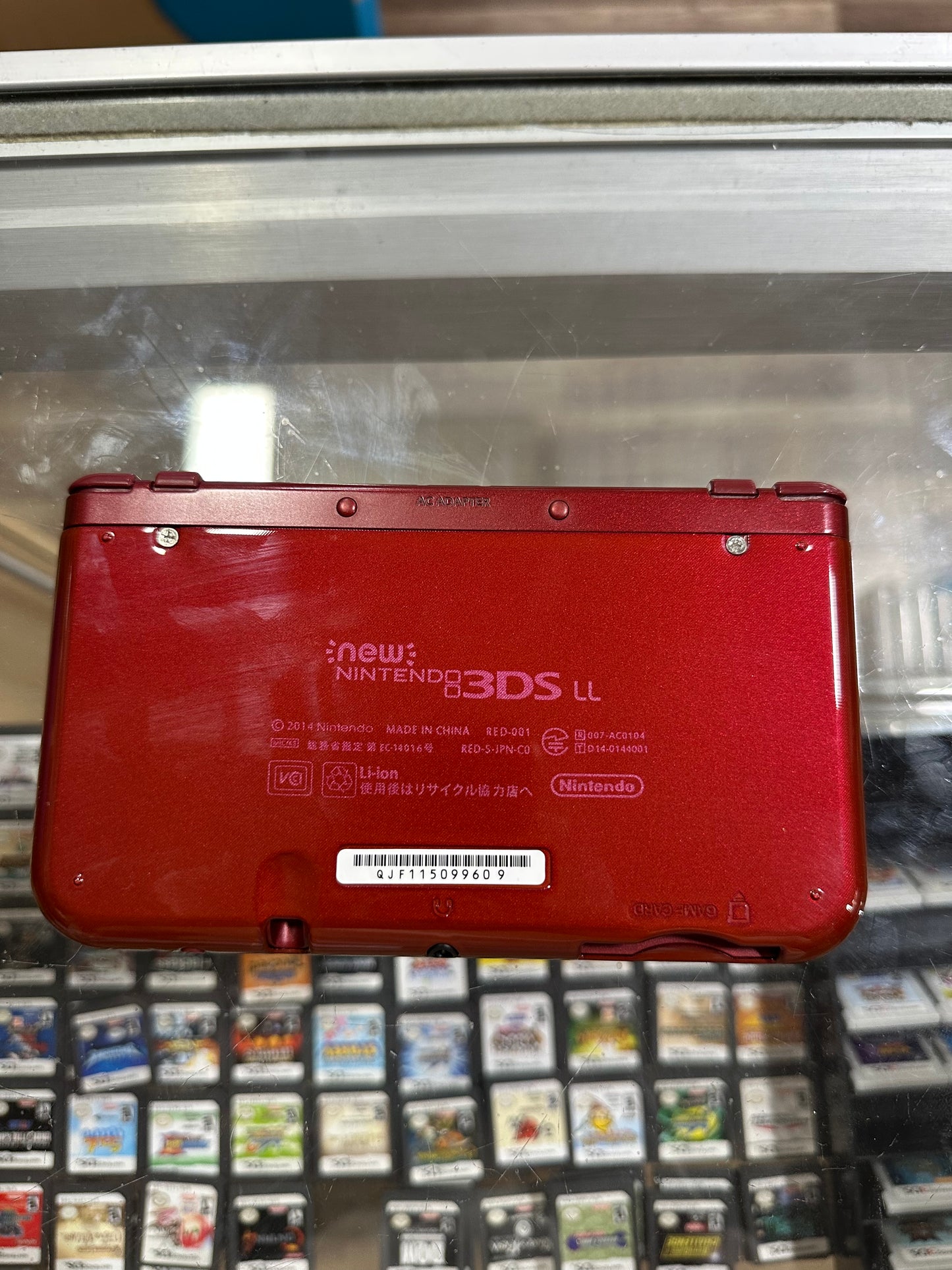“New” Nintendo 3DS LL XL Red - US Region Changed - Bottom IPS