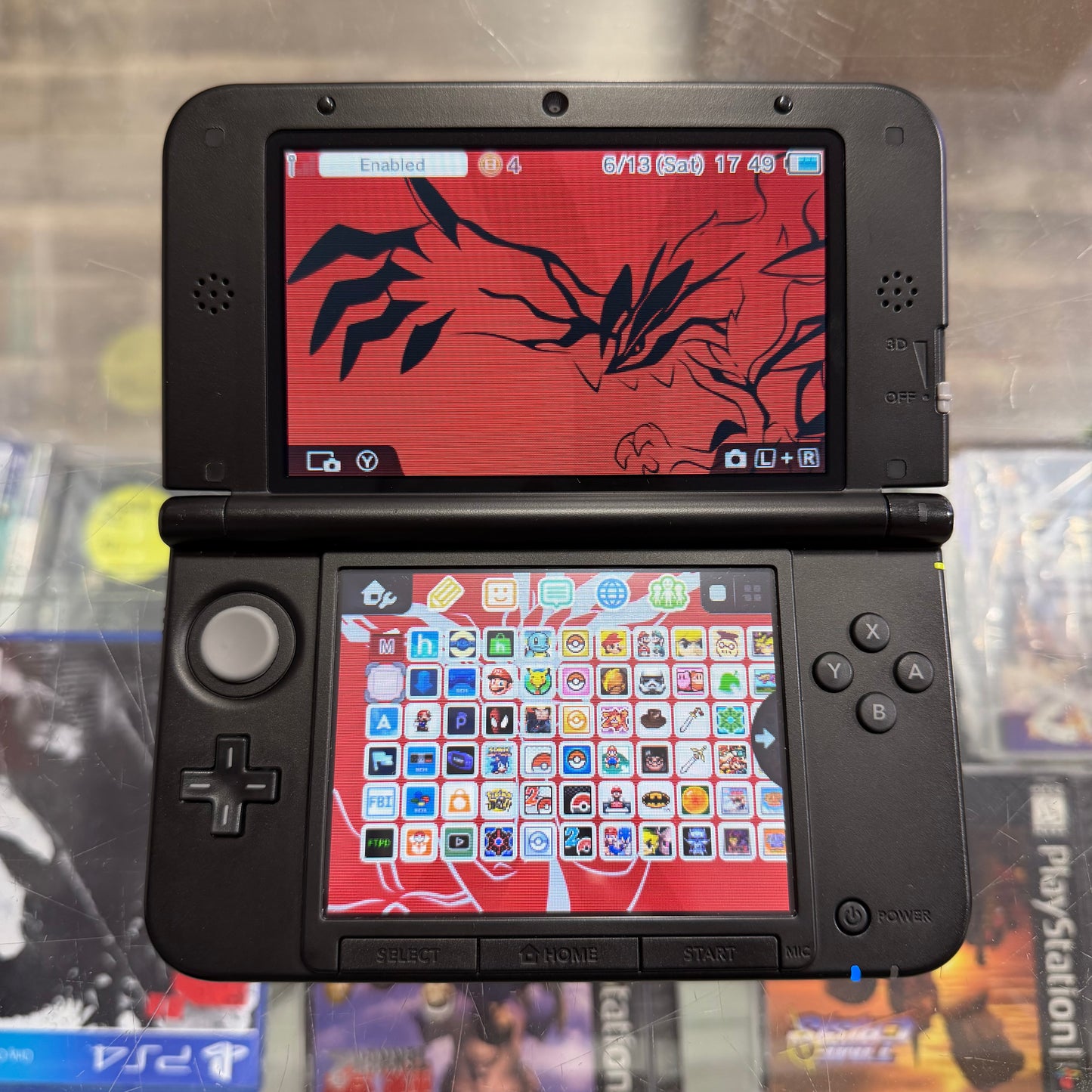 Nintendo 3DS XL Pokemon Xerneas + Yveltal Red Edition Nintendo 3DS with Charger (Has Digital Games)
