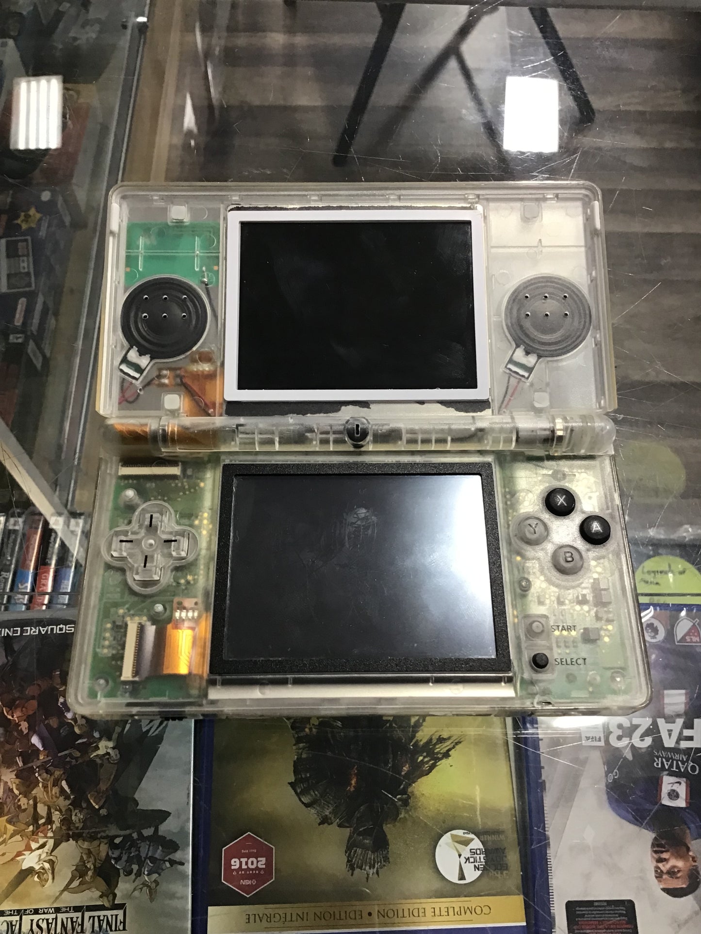 Custom Transparent Nintendo DS Lite Handheld System w/ Charger