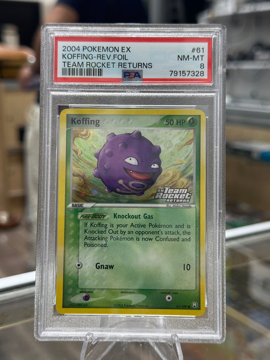 Koffing EX Team Rocket Returns - Reverse Holo PSA 8