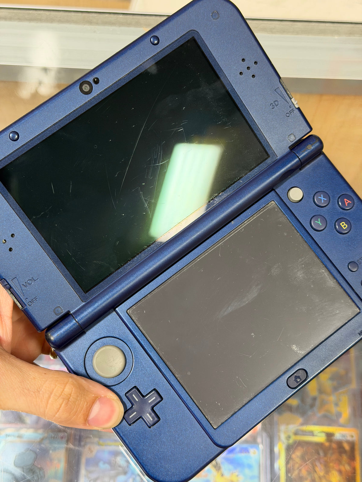 (764) New Nintendo 3DS XL Handheld System (Blue) w/ Charger (Region Free)(JAPANESE TO US) (DIGITAL DS GAMES) (TOP IPS)