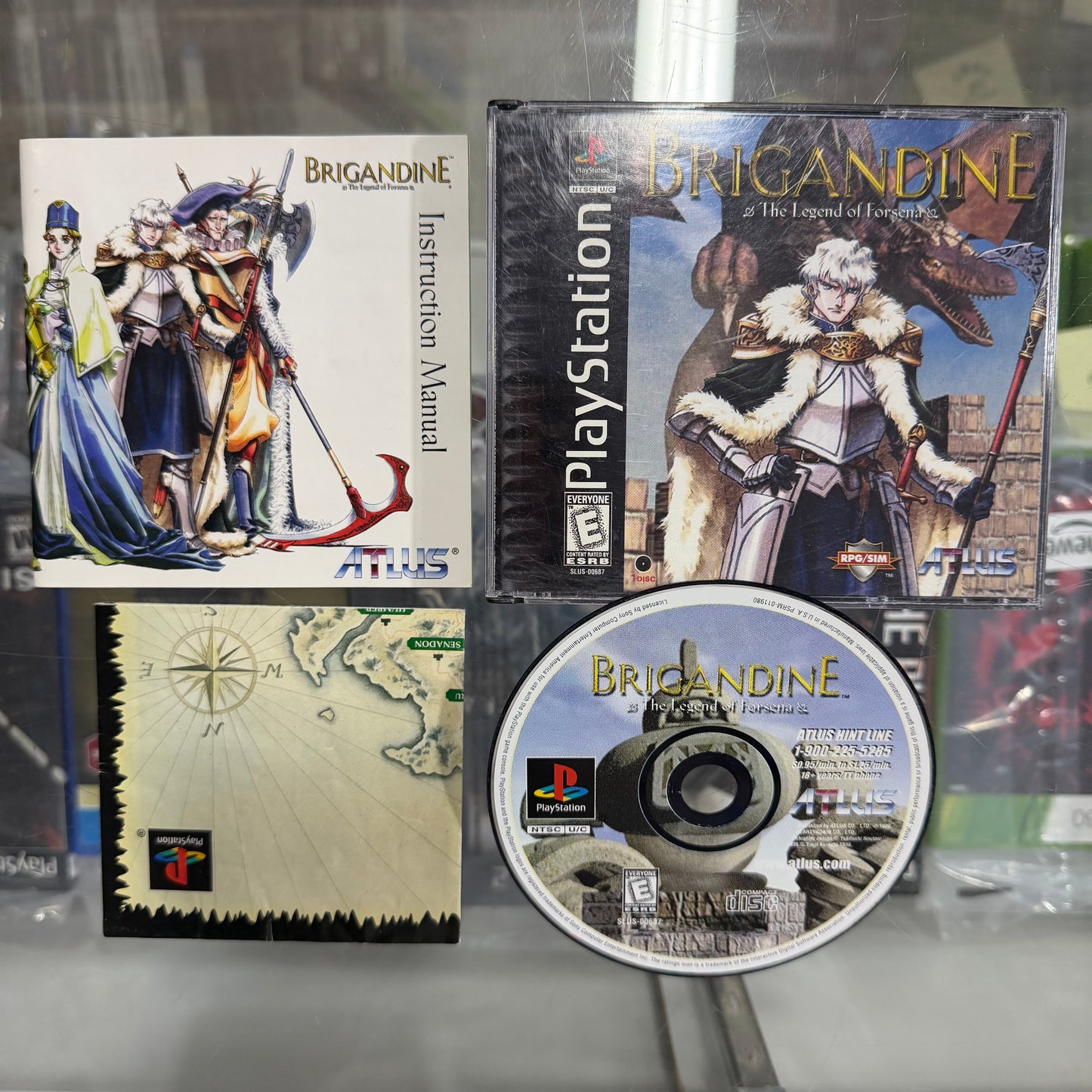 Brigandine: The Legend Of Forsena Playstation 1 (reg card, map)
