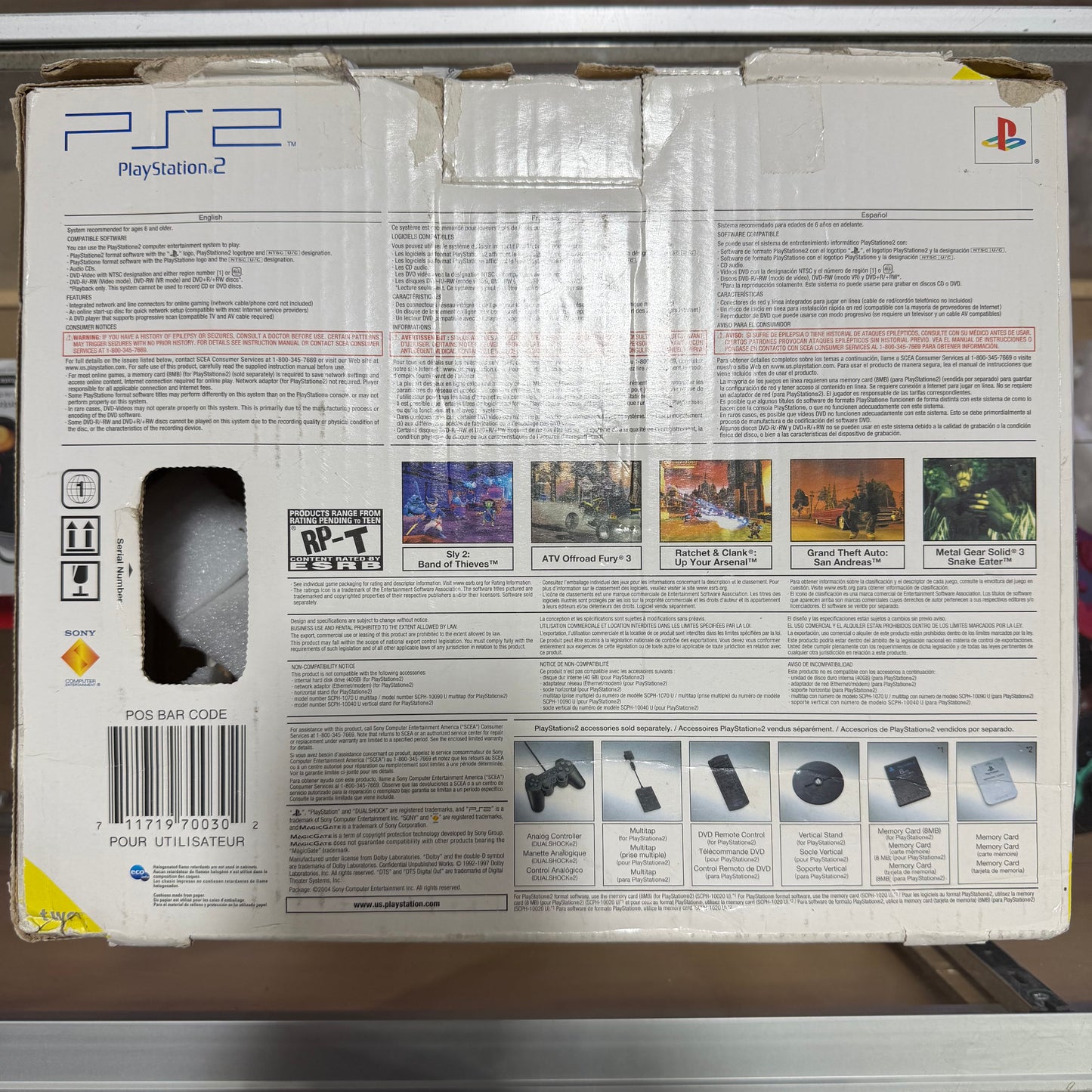 Slim Playstation 2 System Playstation 2 (cables controller memory card included)