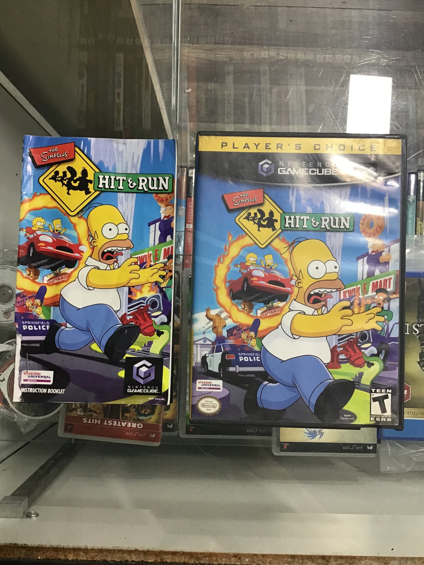 The Simpsons Hit & Run Player’s Choice Nintendo GameCube Case and Manual ONLY
