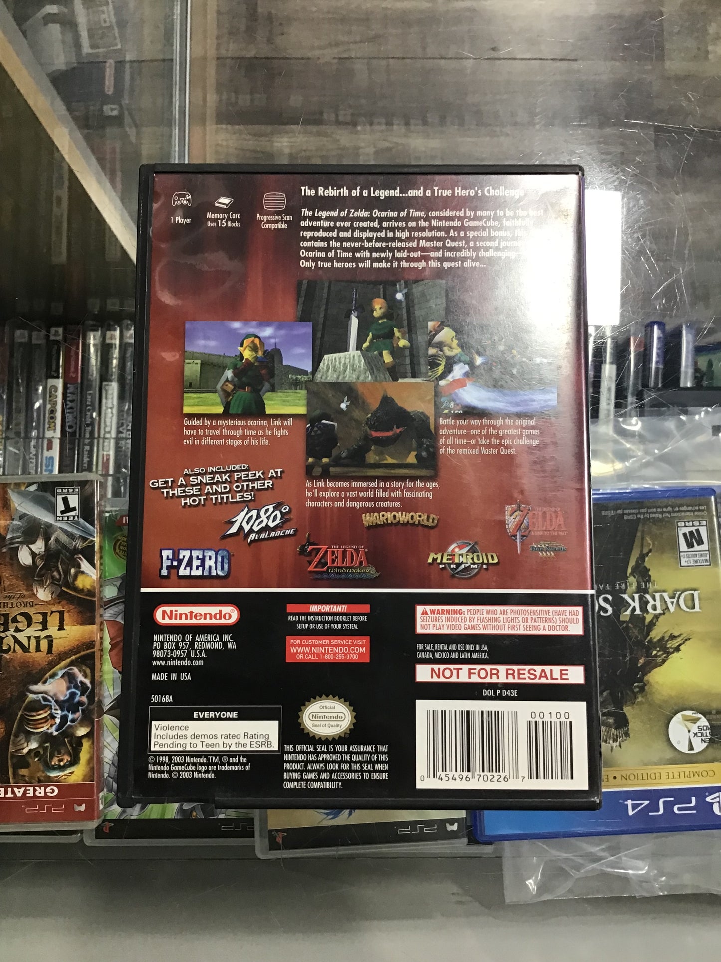 The Legend of Zelda Ocarina of Time Nintendo GameCube Case ONLY
