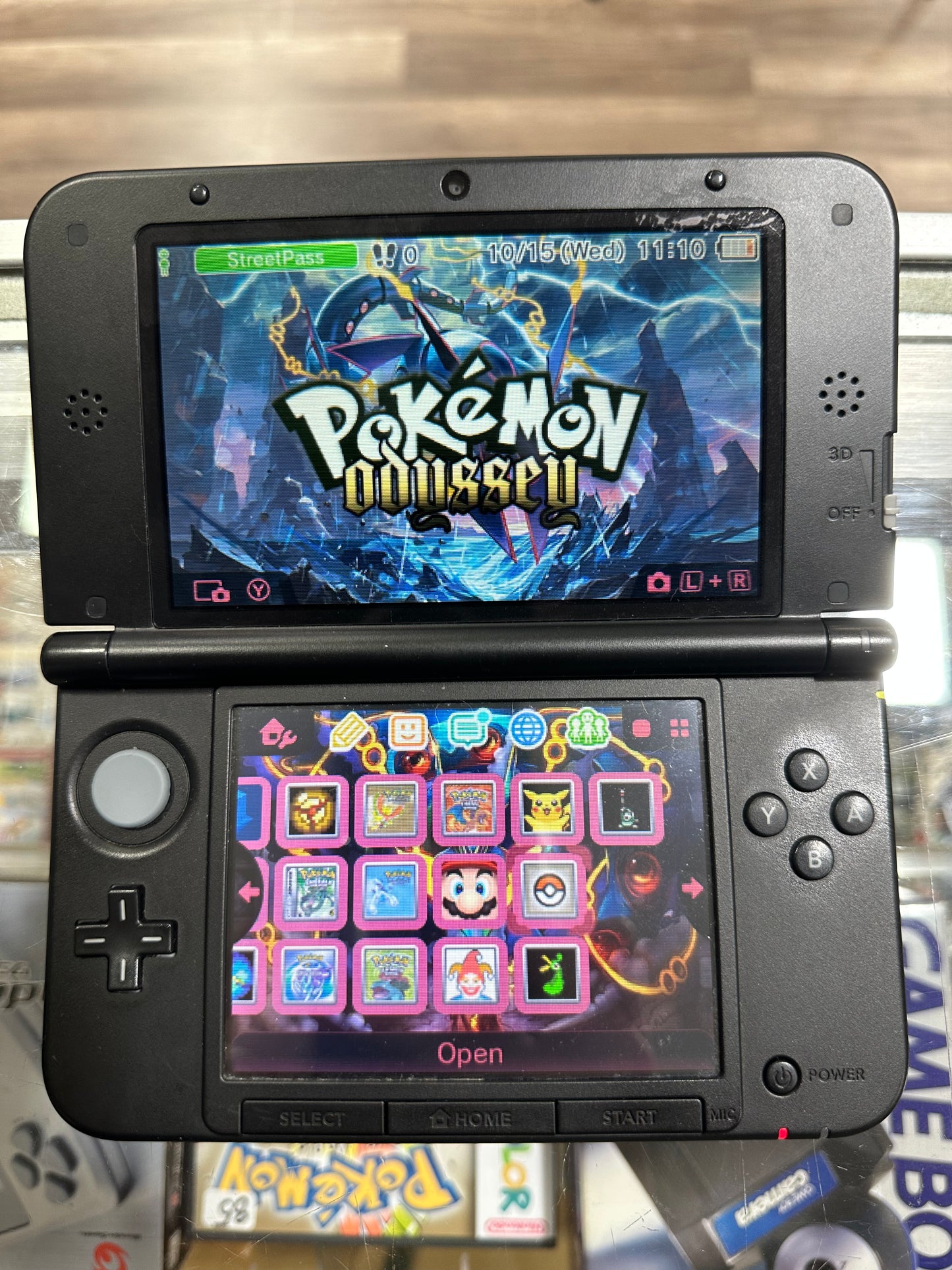 Black Nintendo 3DS LL Handheld System (US Region) with Digital Games
