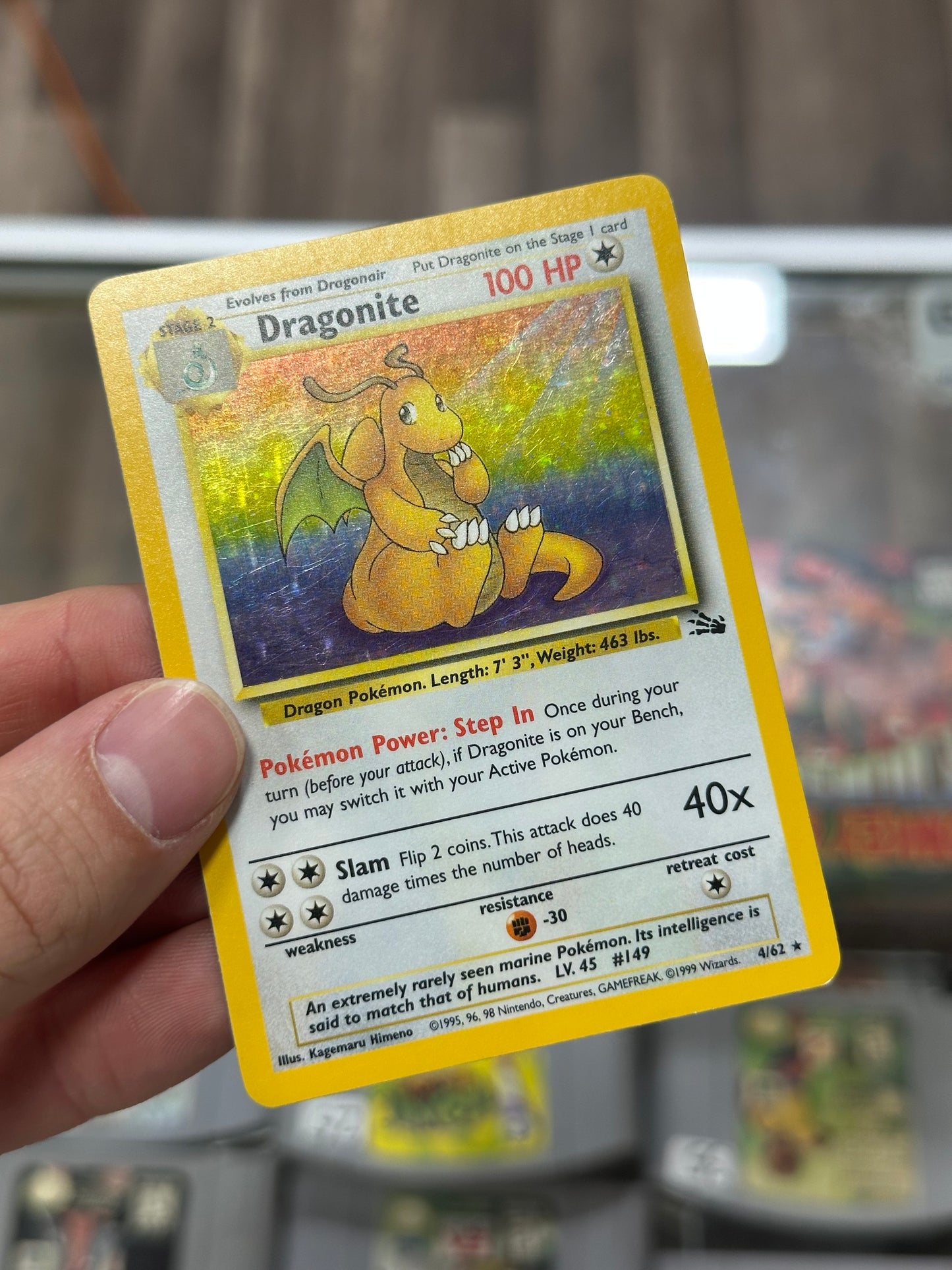 Dragonite (4) - Fossil - Moderately Played