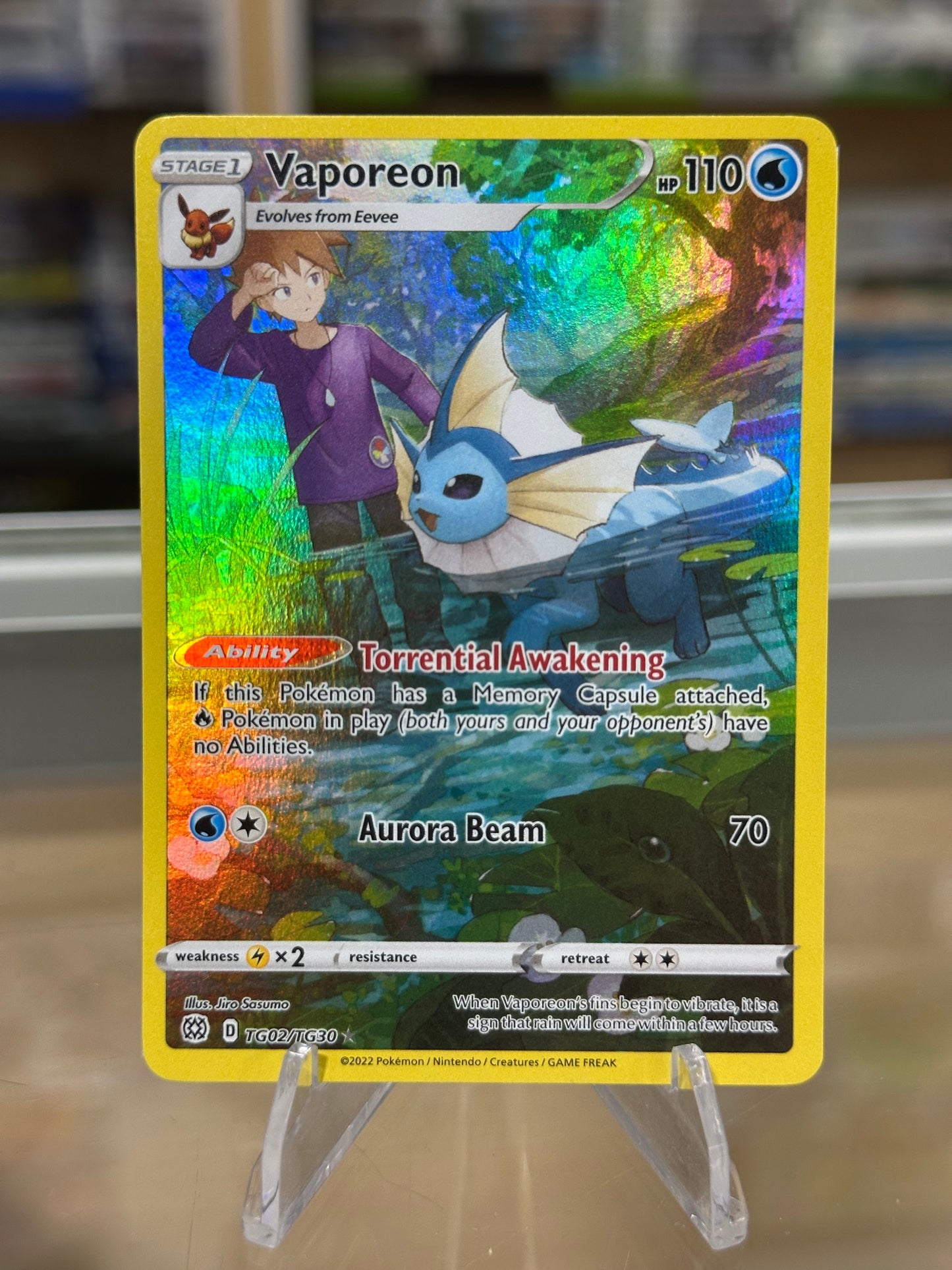 Vaporeon - SWSH09: Brilliant Stars Trainer Gallery (NM)