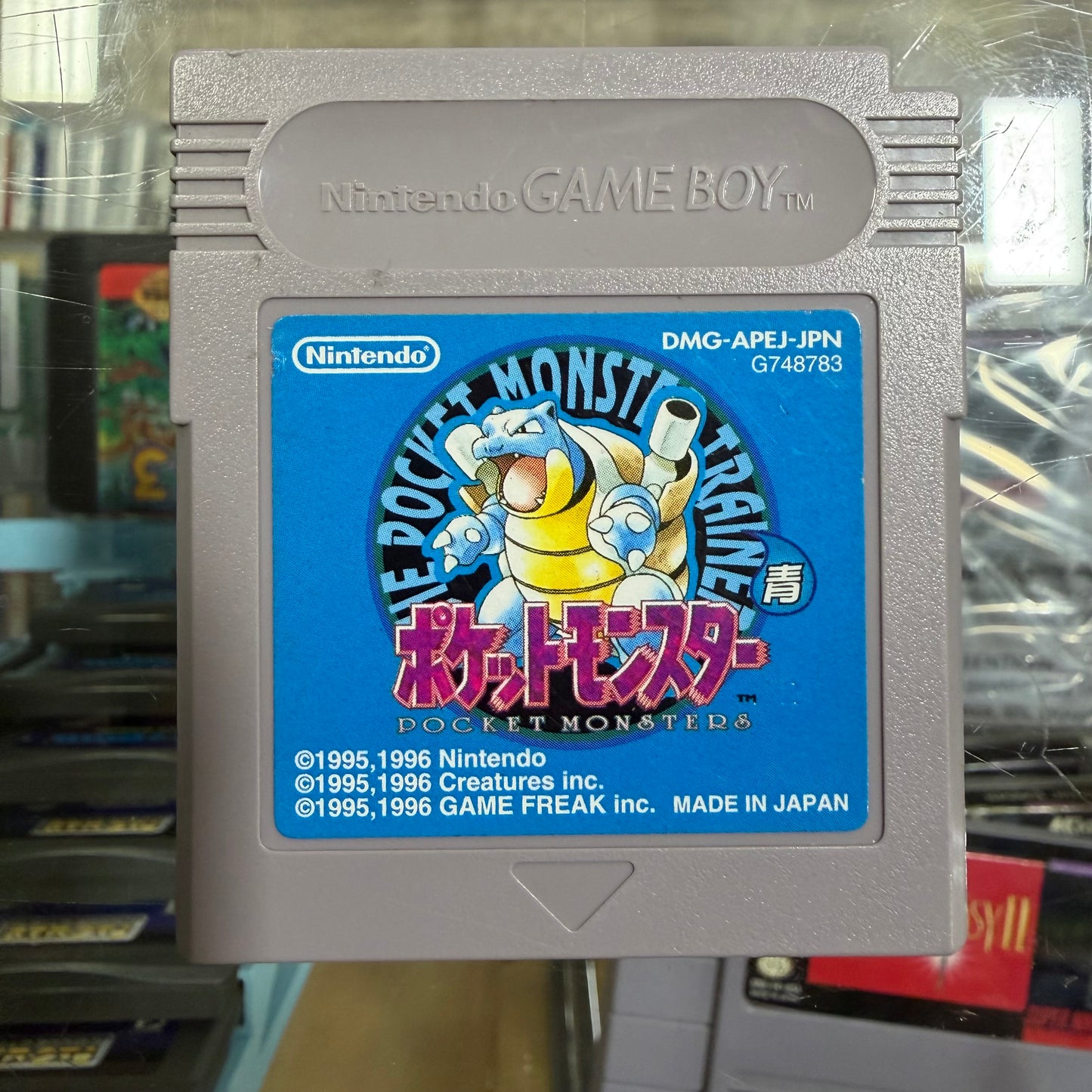 Pokemon Blue JP GameBoy (new battery)