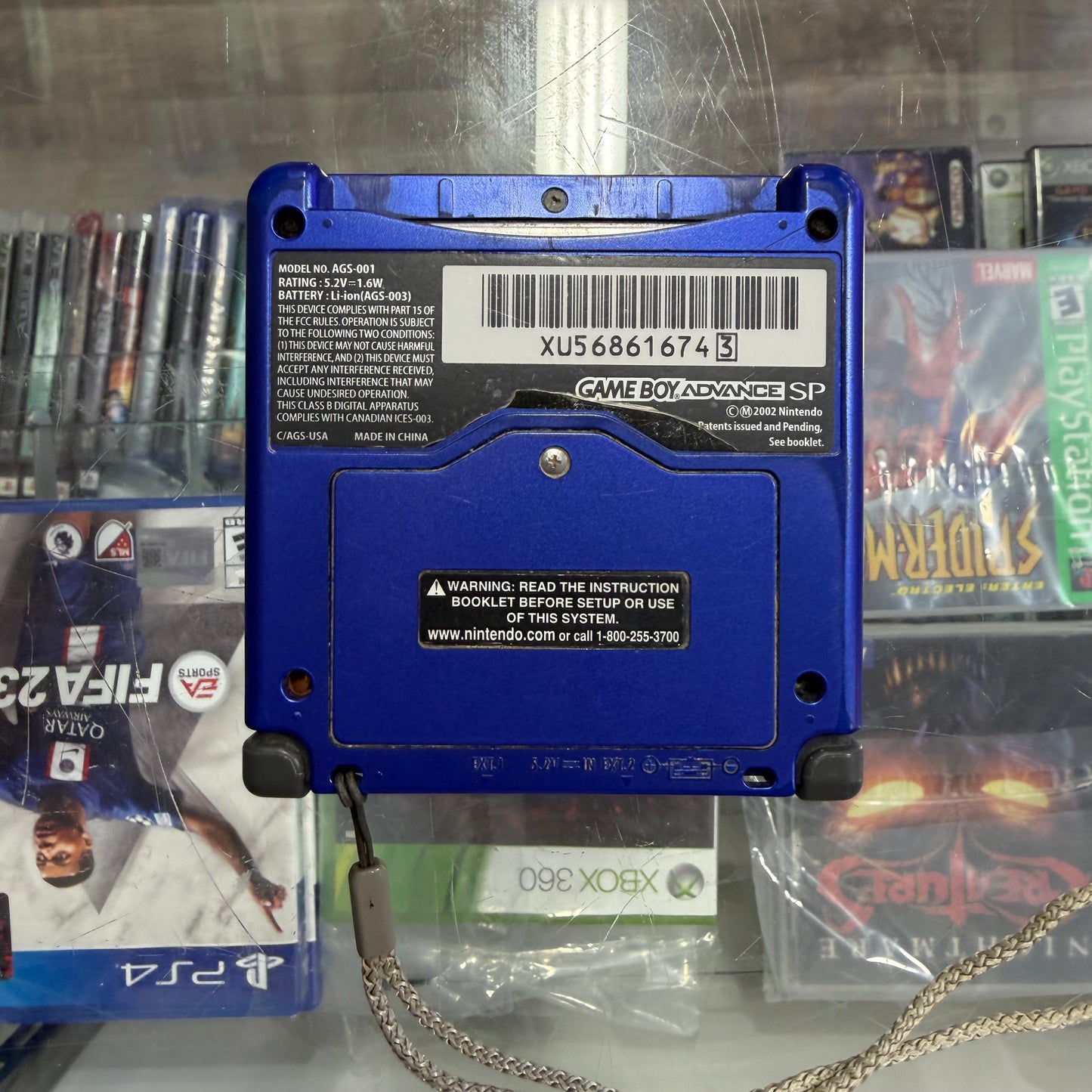 Cobalt Gameboy Advance SP GameBoy Advance (Charger included)