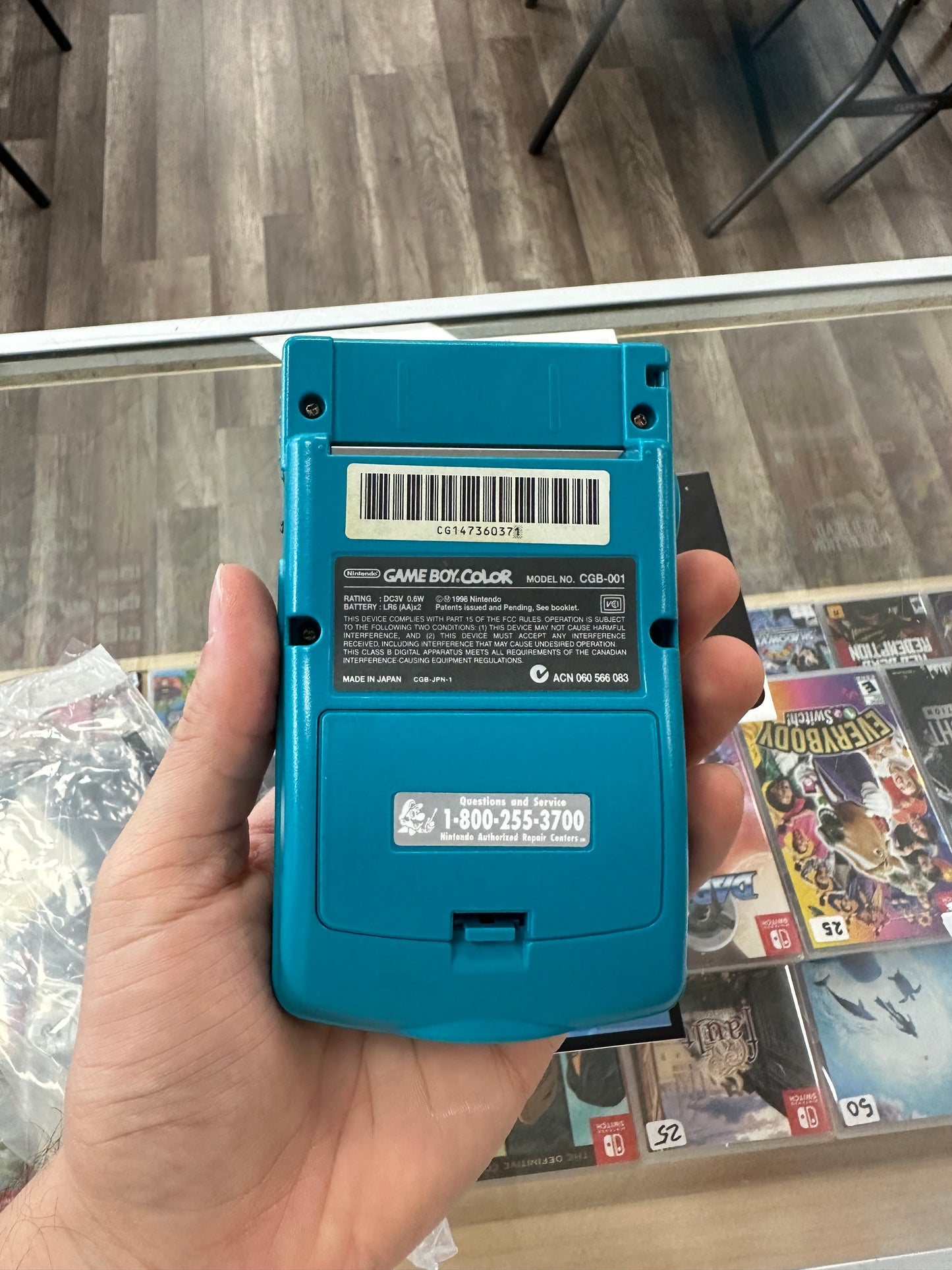 Nintendo Gameboy Color Teal System CIB