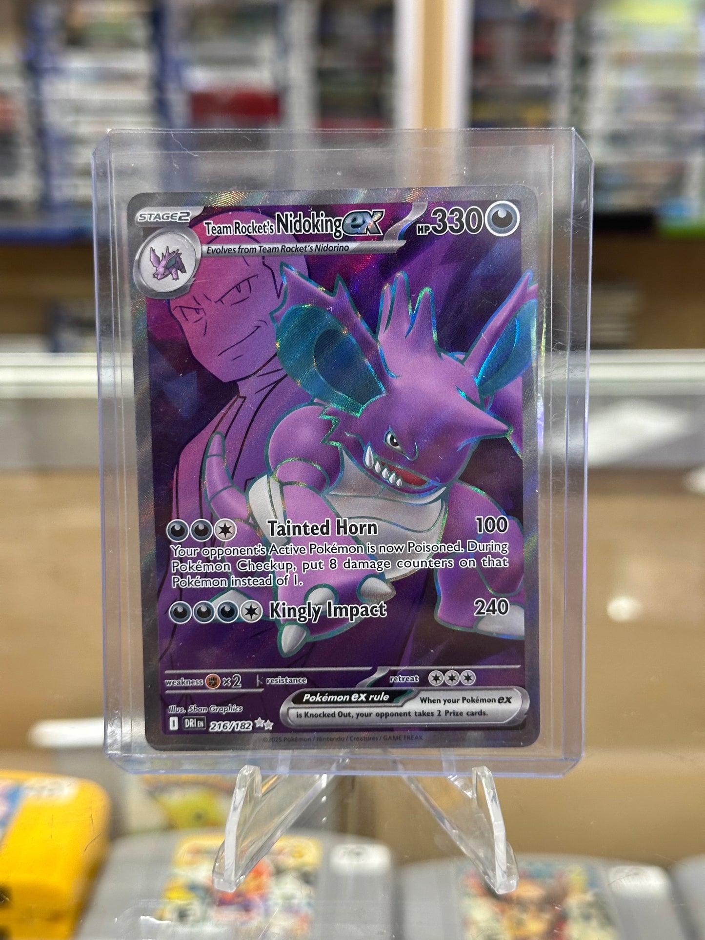 Team Rocket's Nidoking ex - 216/182 - SV10: Destined Rivals NM