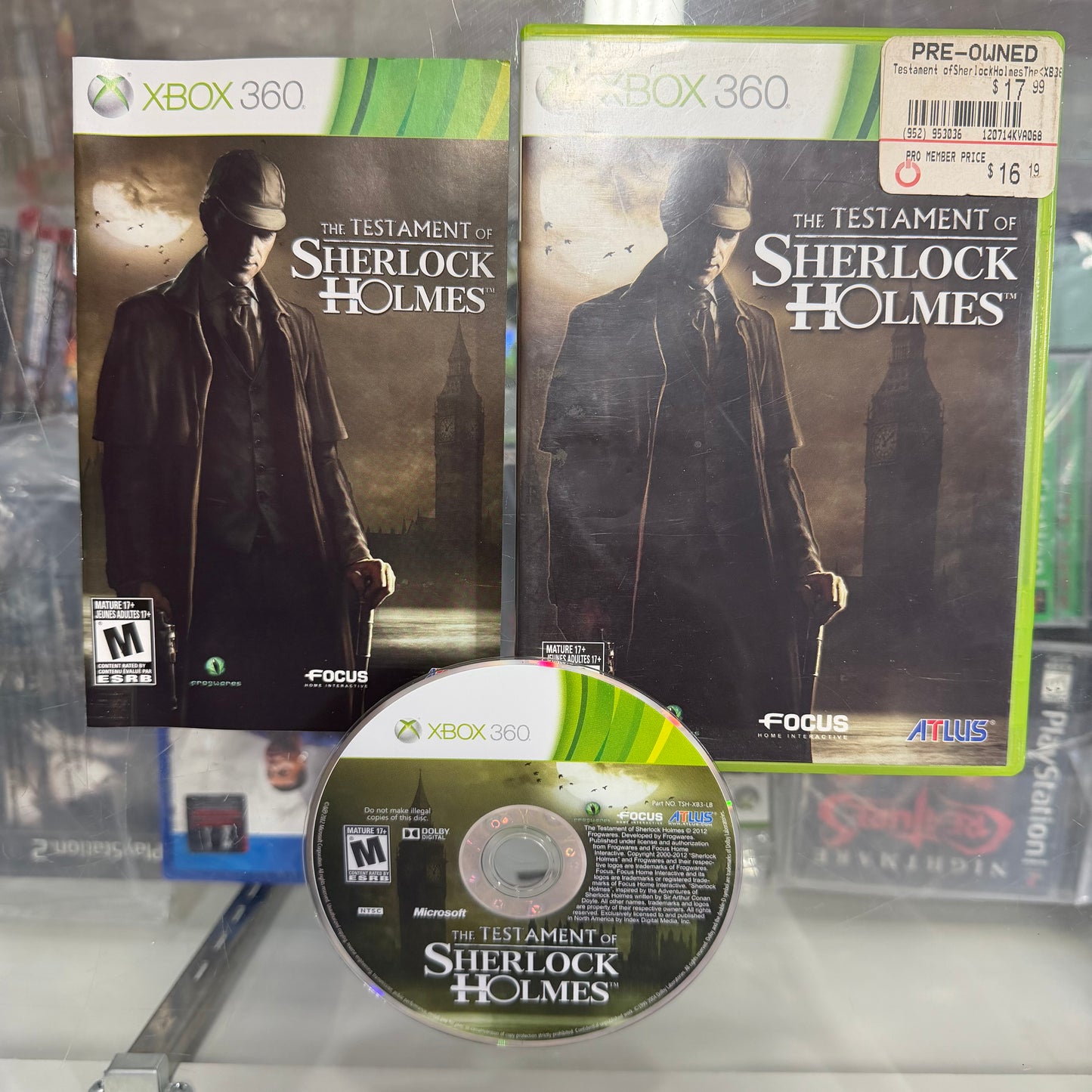 Testament Of Sherlock Holmes Xbox 360