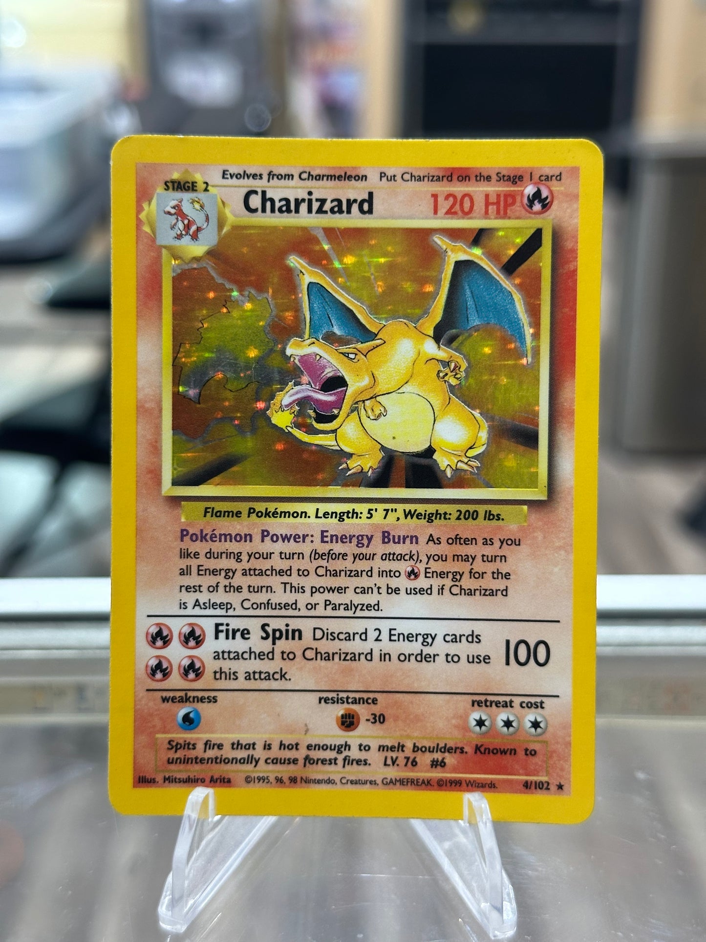 Charizard - Base Set 4/102 - Heavily Played