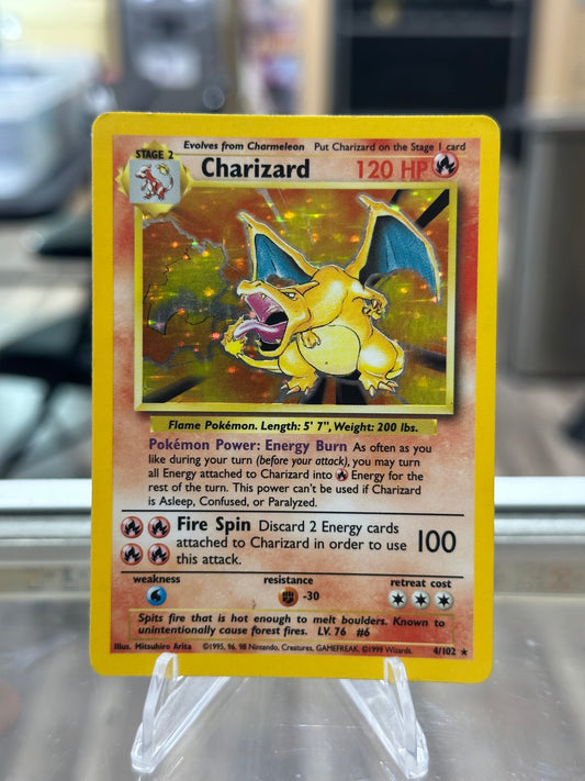 Charizard - Base Set 4/102 - Heavily Played