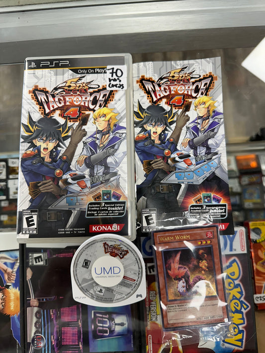 Yugioh Tag Force 4 PSP CIB with Sealed Cards