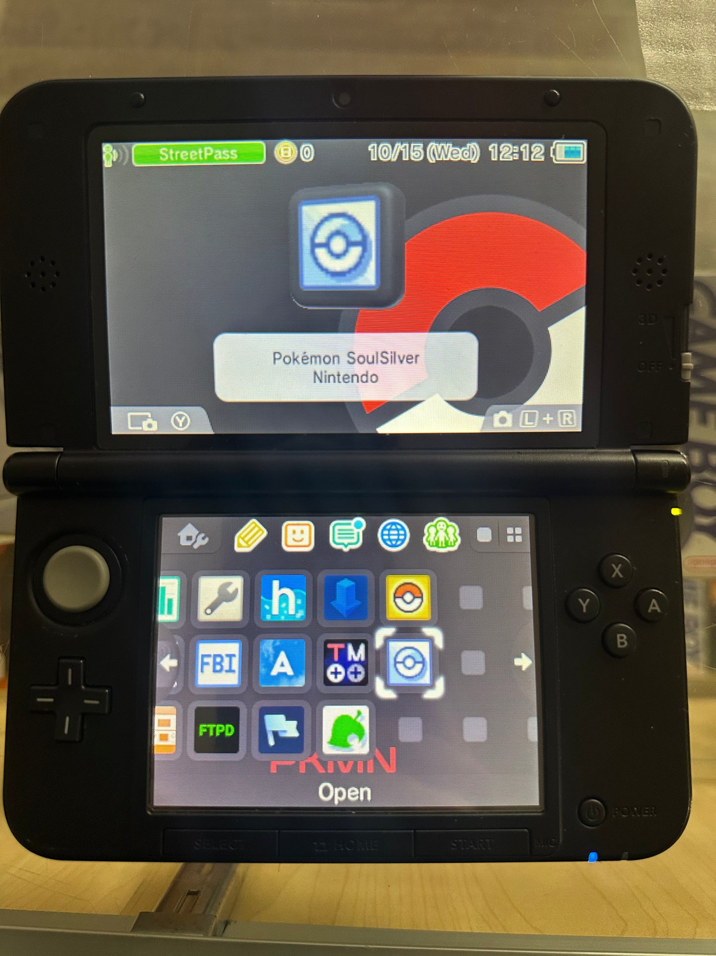 Black Nintendo 3DS LL Handheld System (US Region) with Digital Games