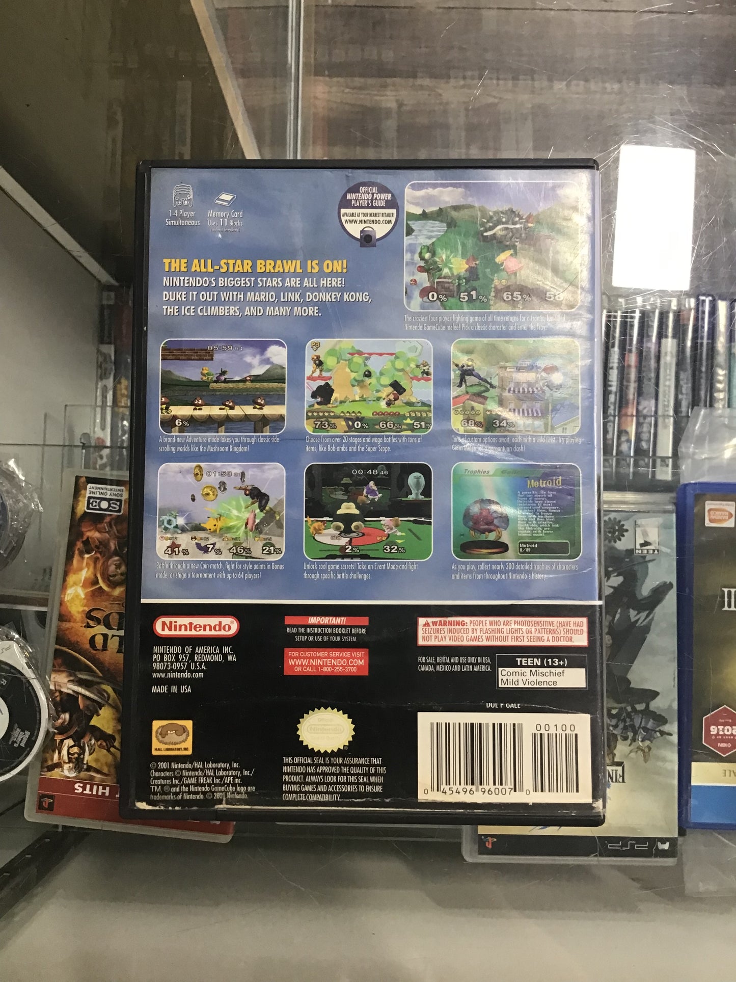 Super Smash Bros Melee Nintendo GameCube Case ONLY