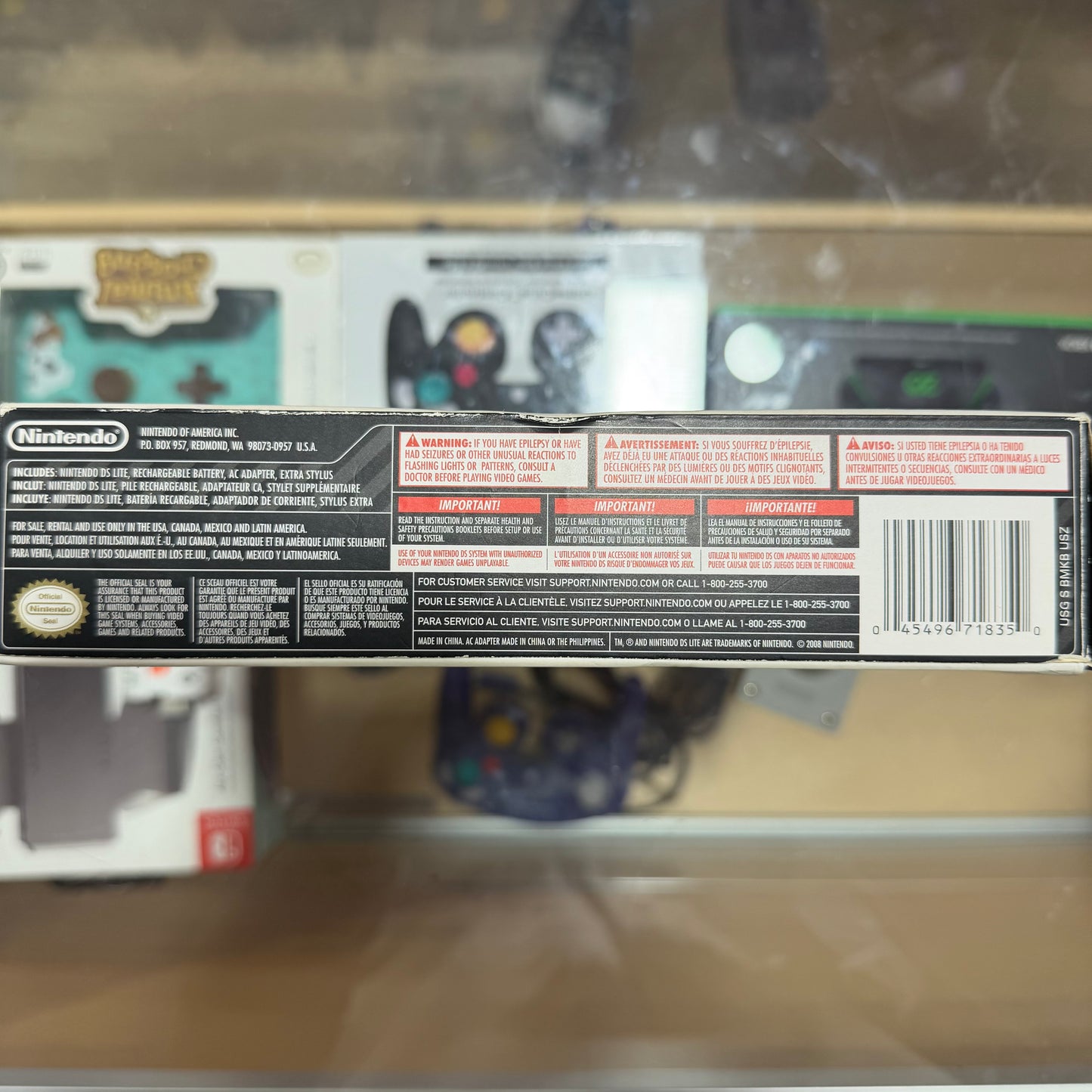 Cobalt & Black Nintendo DS Lite Handheld System with Charger in Box (Matching Serial Number)