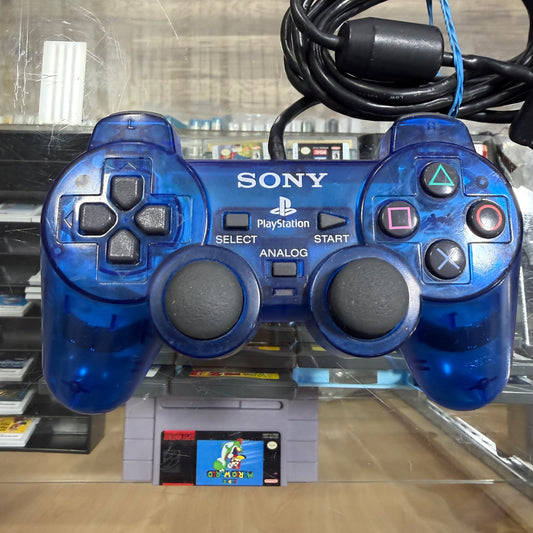 Blue Dual Shock Controller Playstation 2