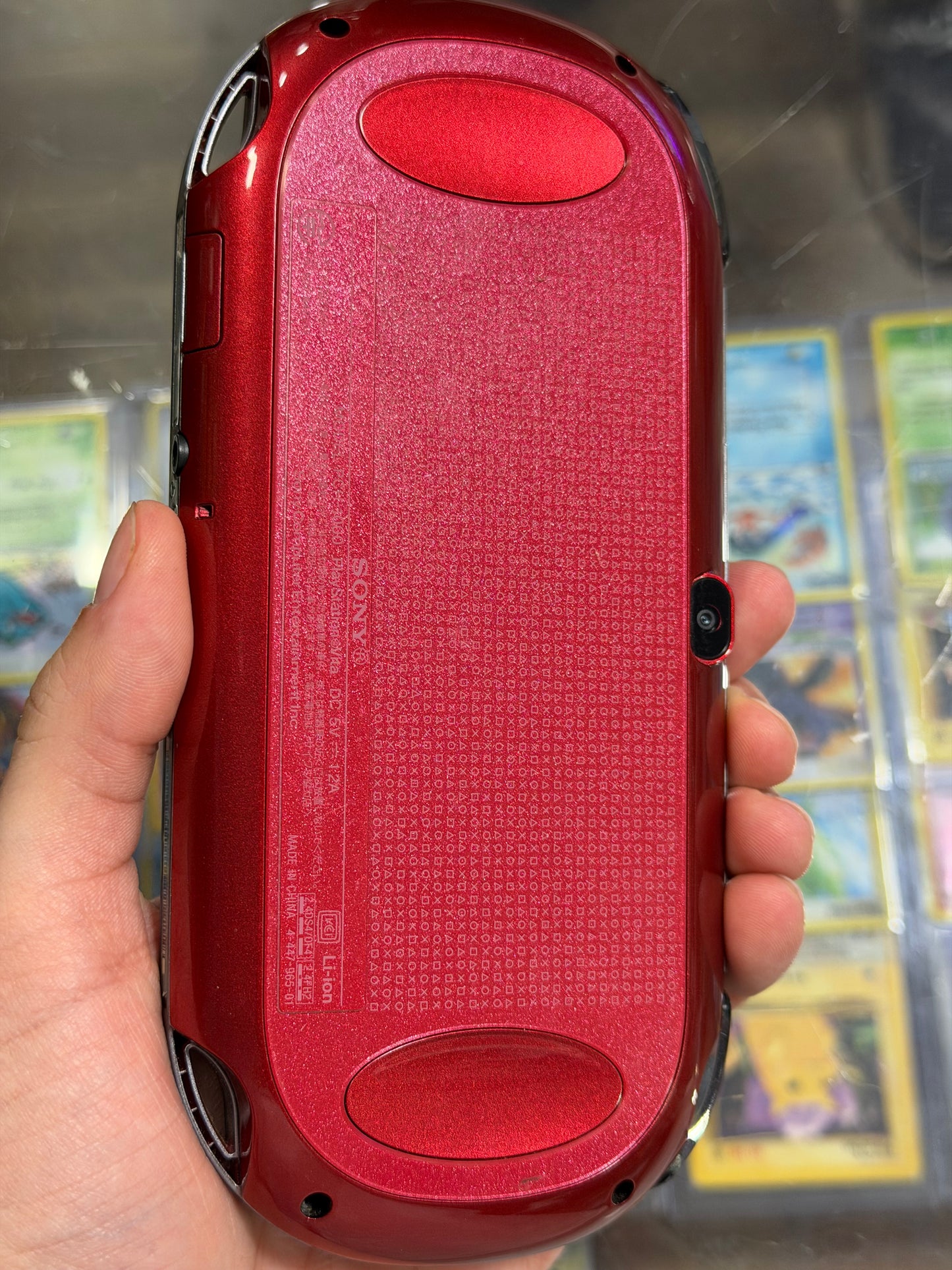 PlayStation Vita Red OLED Handheld System with Charger (Digital Games)