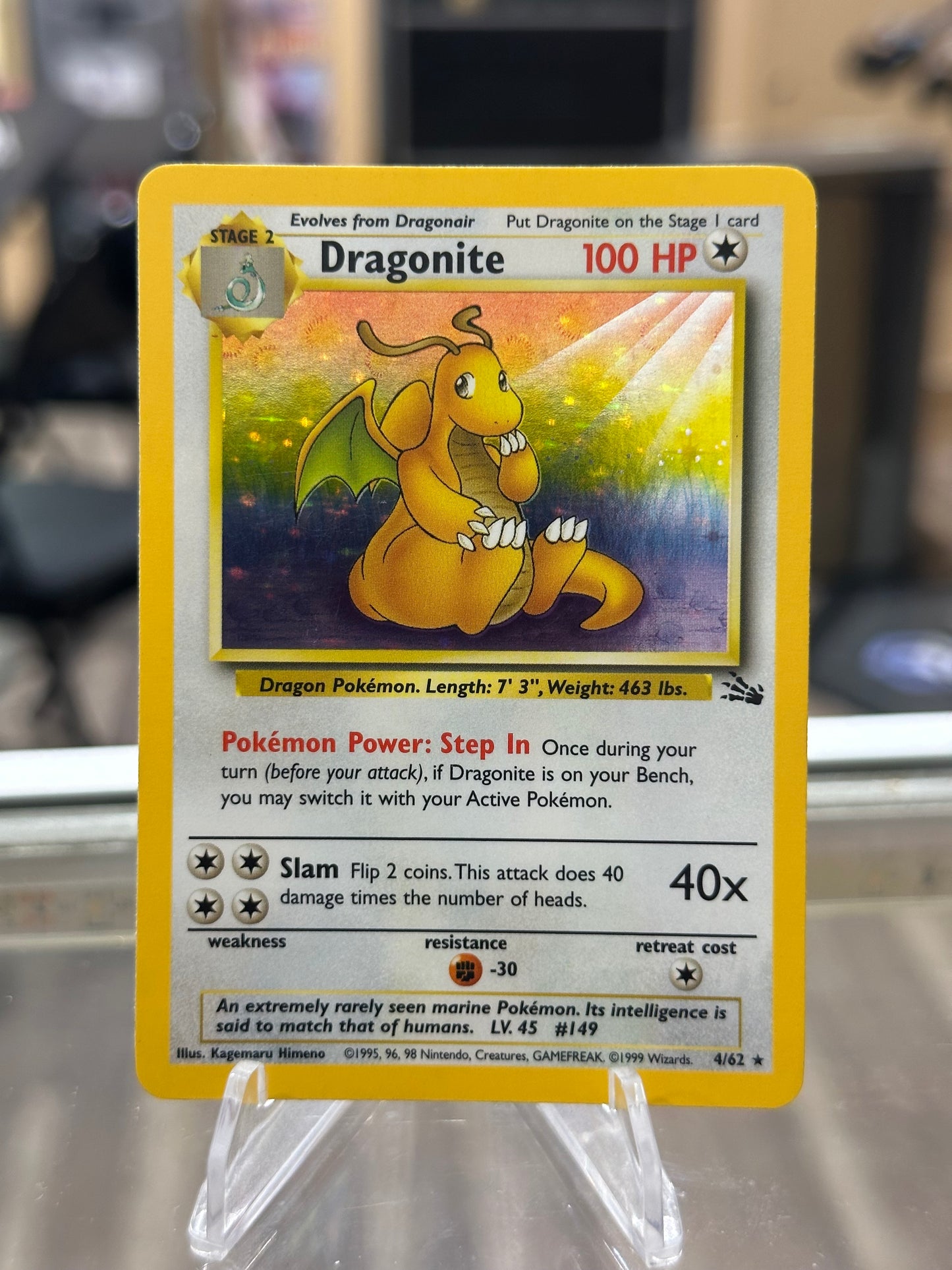 Dragonite (4) - Fossil - Moderately Played