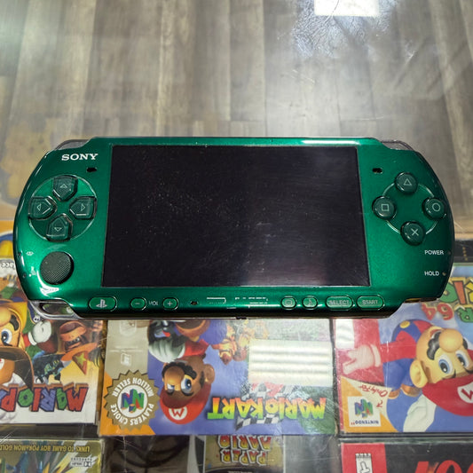 PSP 3000 Limited Edition Metal Gear Version [Green] PSP (pre installed games) (Charger included) (battery cover broken)