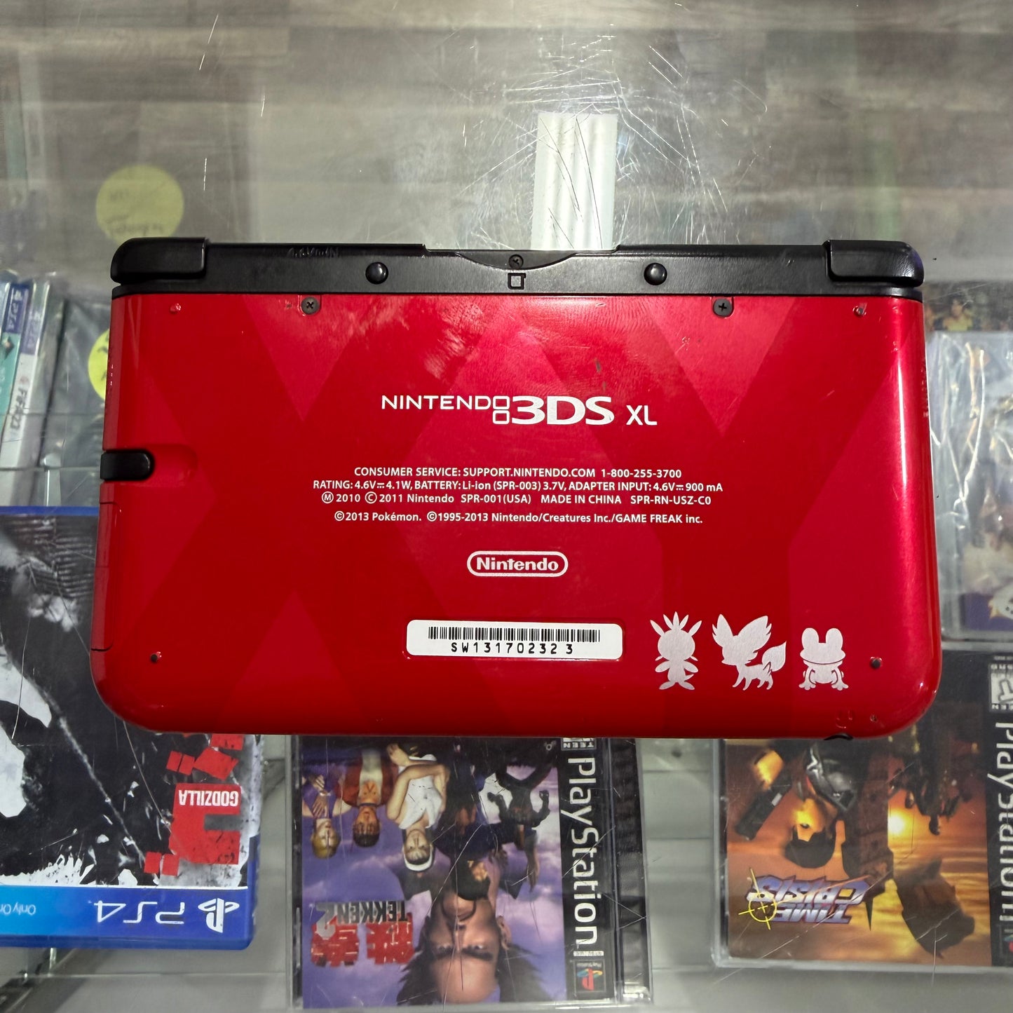 Nintendo 3DS XL Pokemon Xerneas + Yveltal Red Edition Nintendo 3DS with Charger (Has Digital Games)