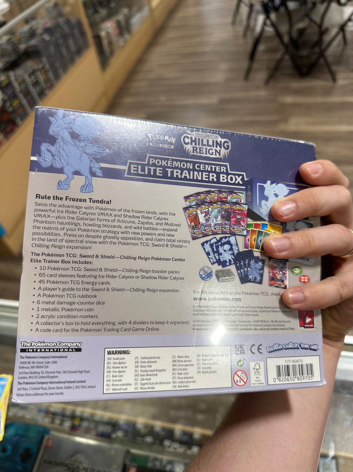 Chilling Reign Pokemon Center Elite Trainer Box [Ice Rider Calyrex] (Exclusive) - SWSH06: Chilling Reign (SWSH06) NEW