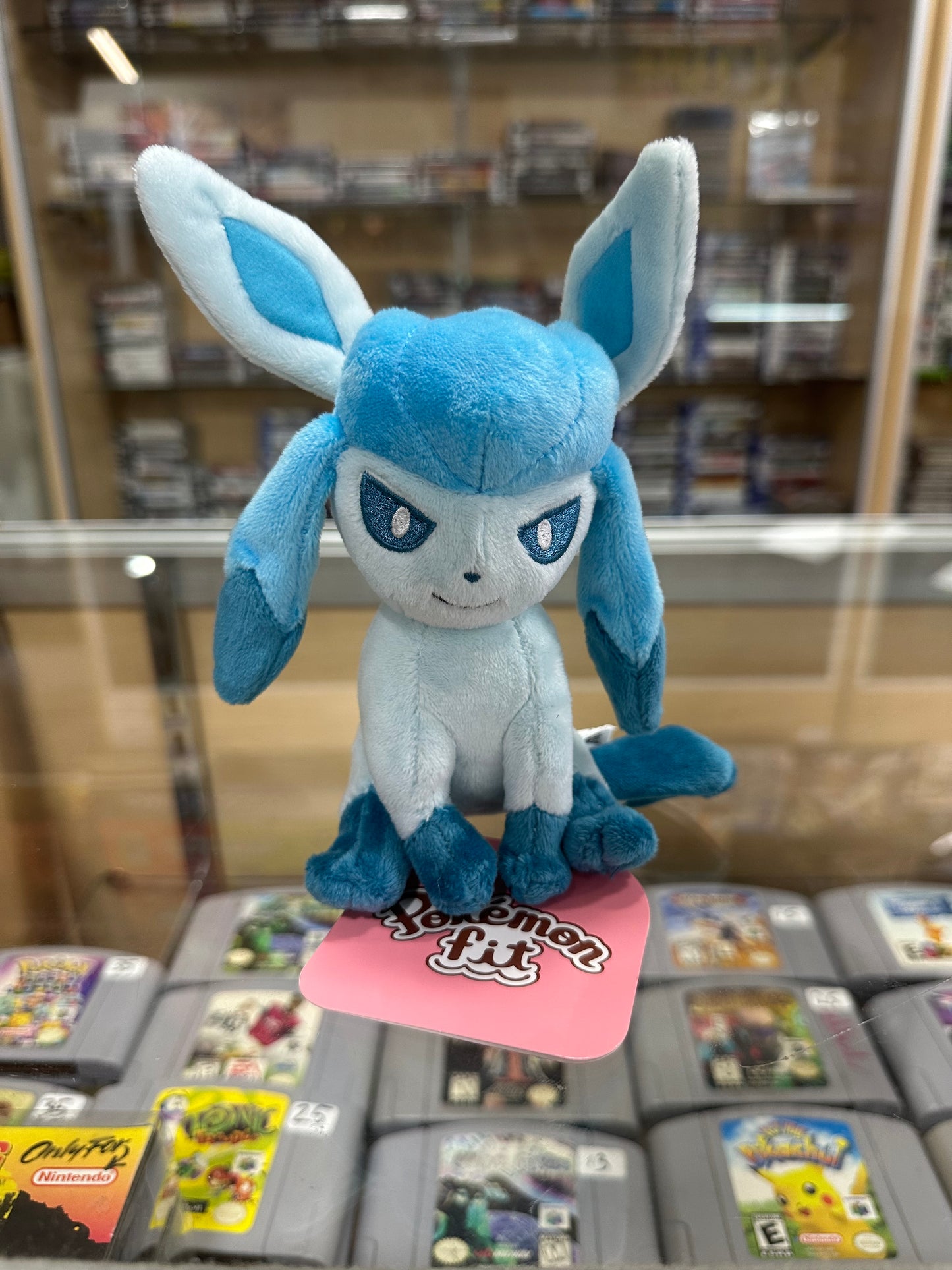 Glaceon Pokémon Center Exclusive Pokemon Fit Plush Authentic