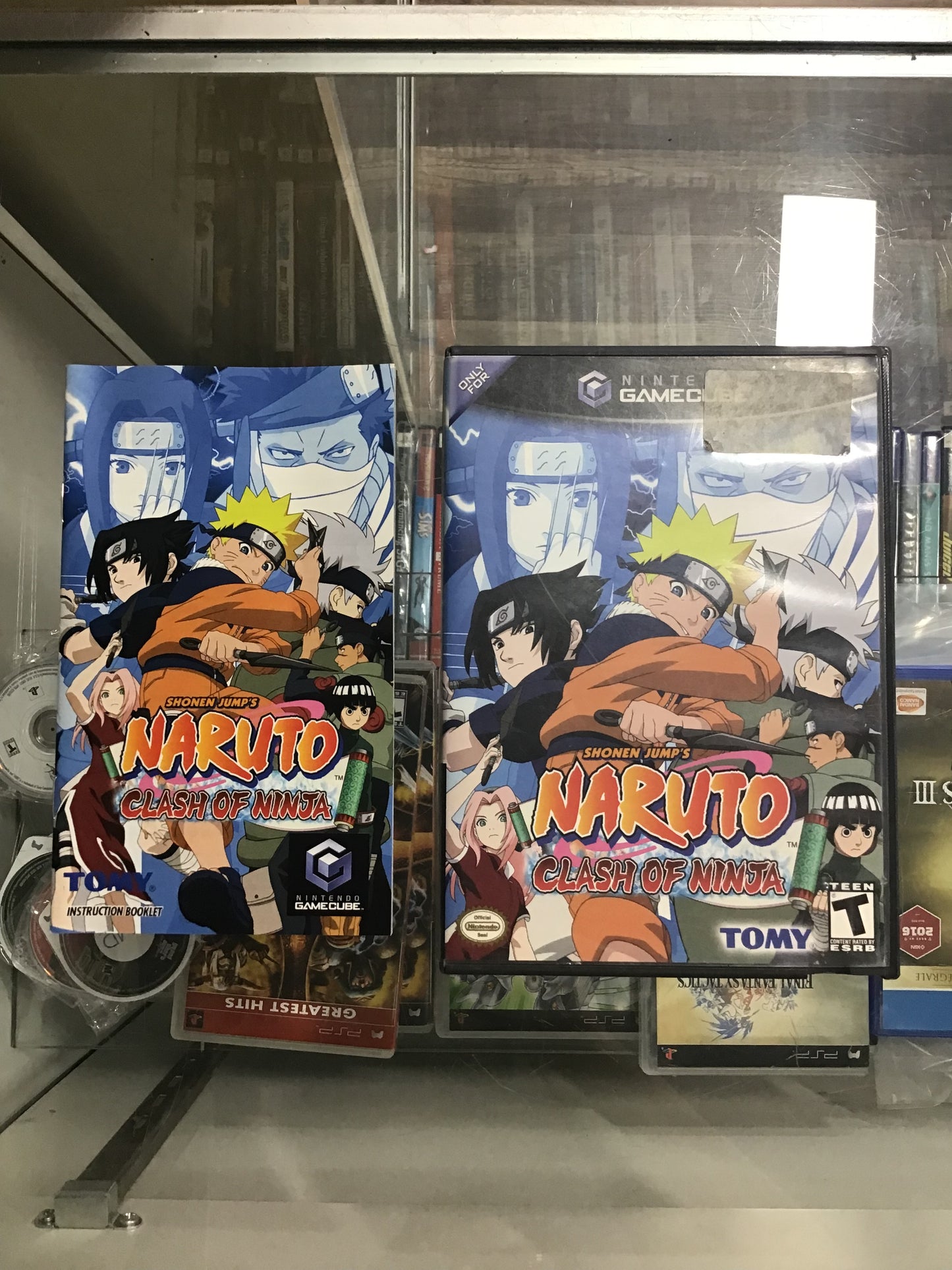Naruto Clash of Ninja Nintendo GameCube Case and Manual ONLY