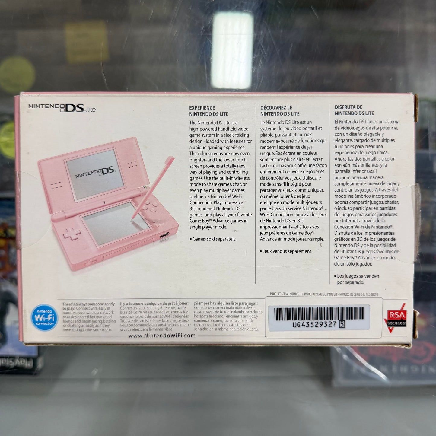 Coral Pink Nintendo DS Lite Nintendo DS (Charger included)