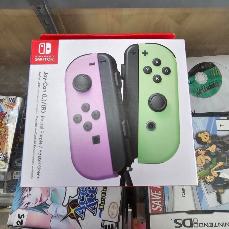 Nintendo Switch Joy Cons Pastel Purple and Green New