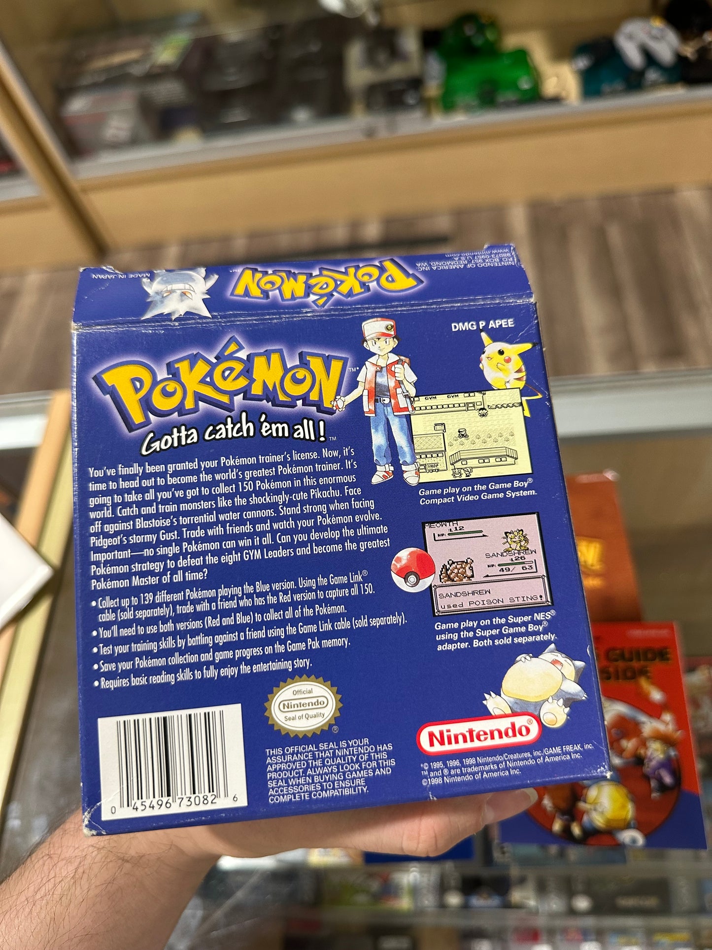 Pokémon Blue Nintendo Gameboy CIB Authentic New Battery