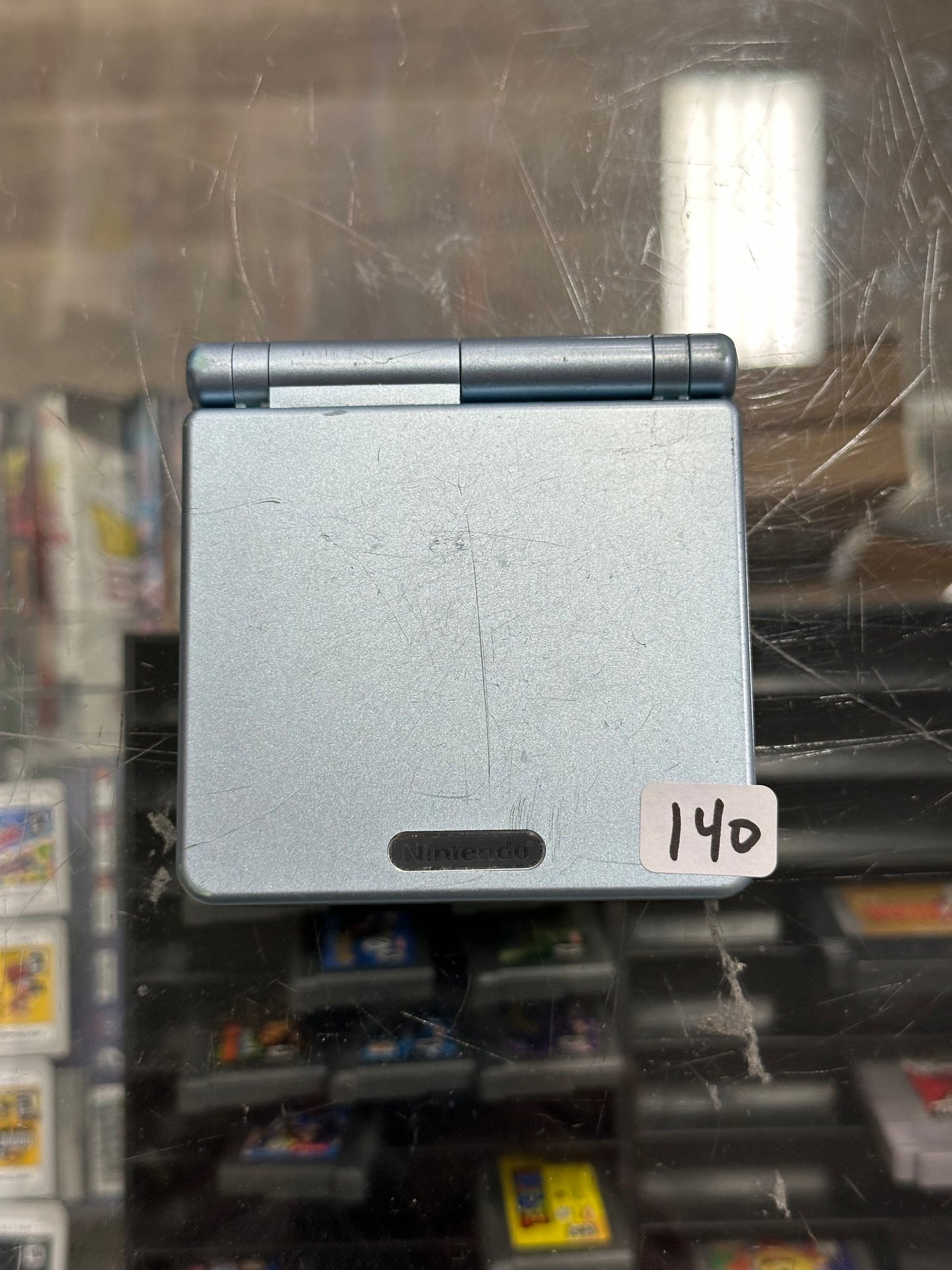 Gameboy Advance SP AGS 101 Pearl Blue - Shell Damage