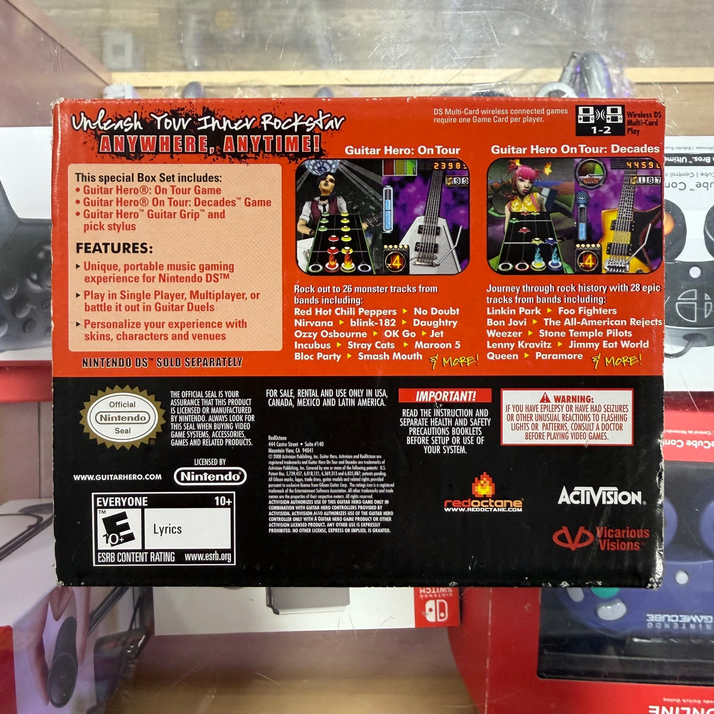 Guitar Hero On Tour & On Tour Decades Box Set Nintendo DS