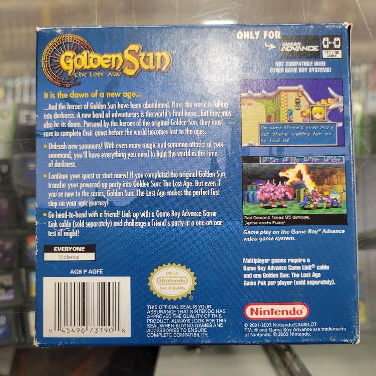Golden Sun The Lost Age Gameboy Advance CIB