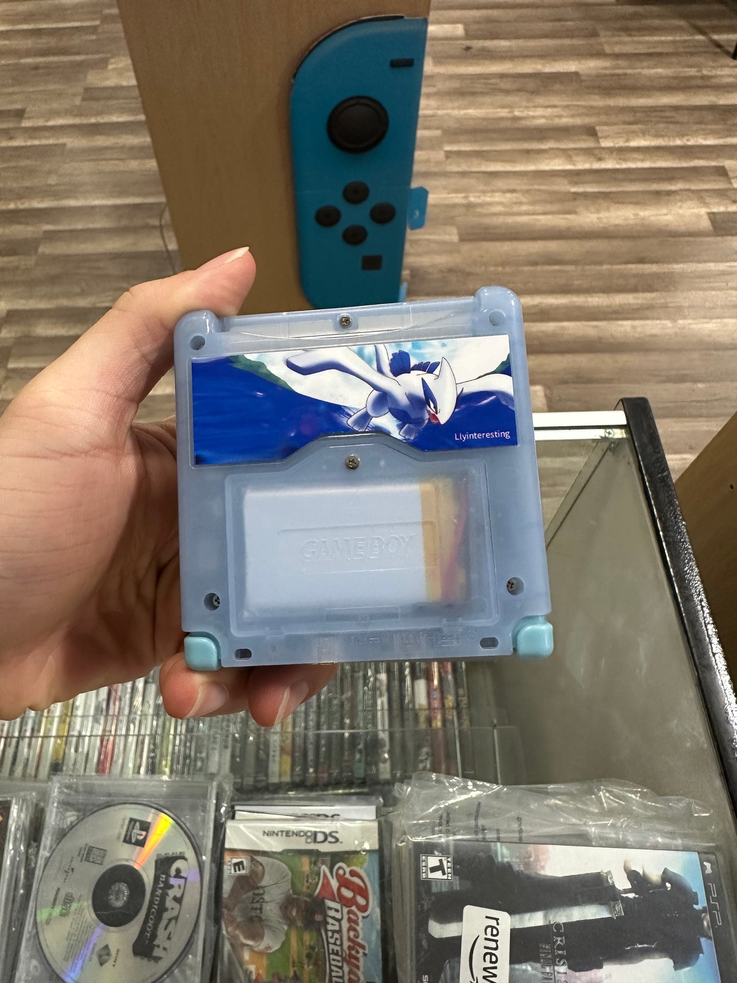 Nintendo Gameboy Advance SP Lugia Themed IPS mod and USB-C mod