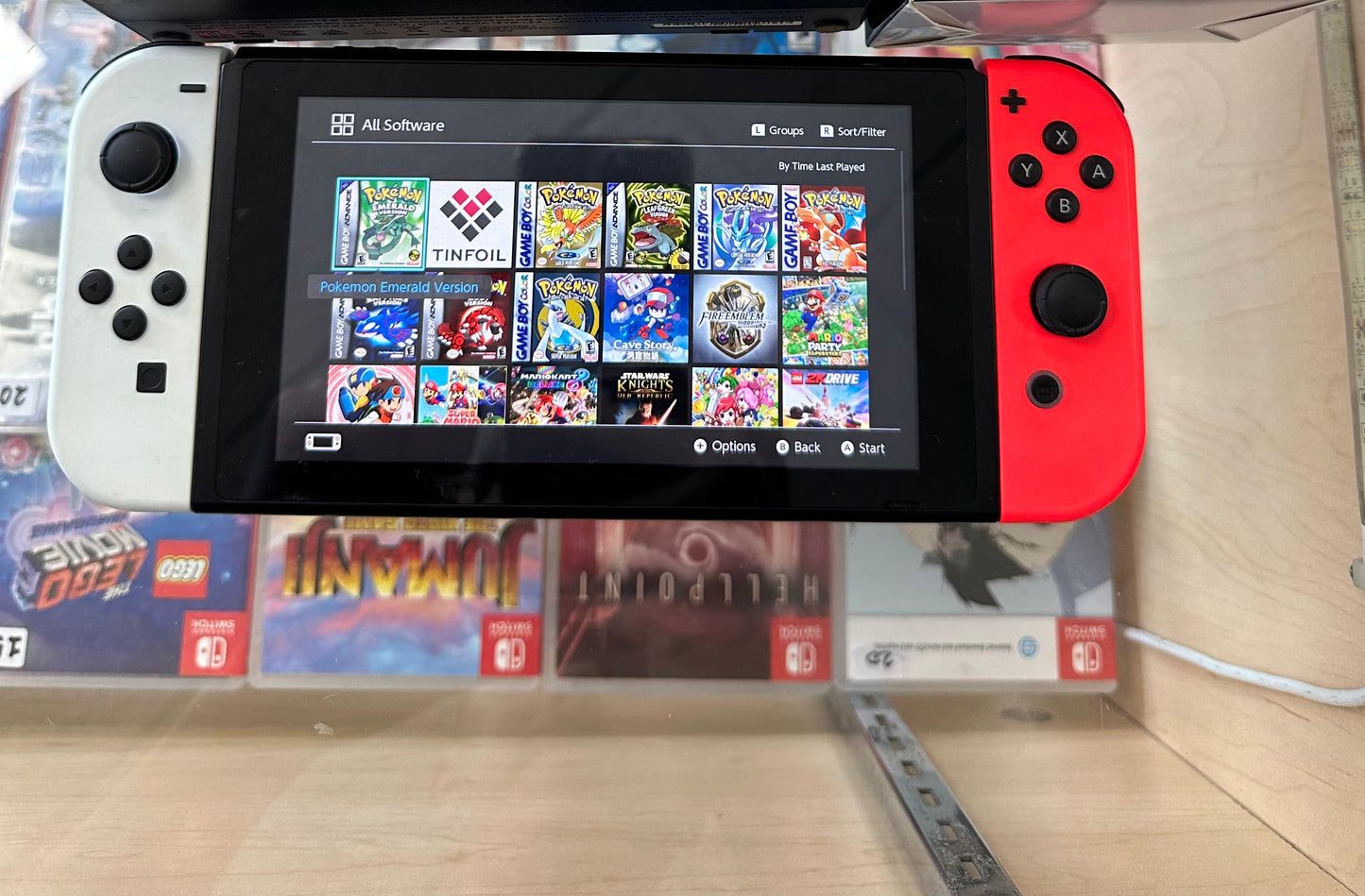 Nintendo Switch V1 Custom with dock and power cable plays Pokémon games