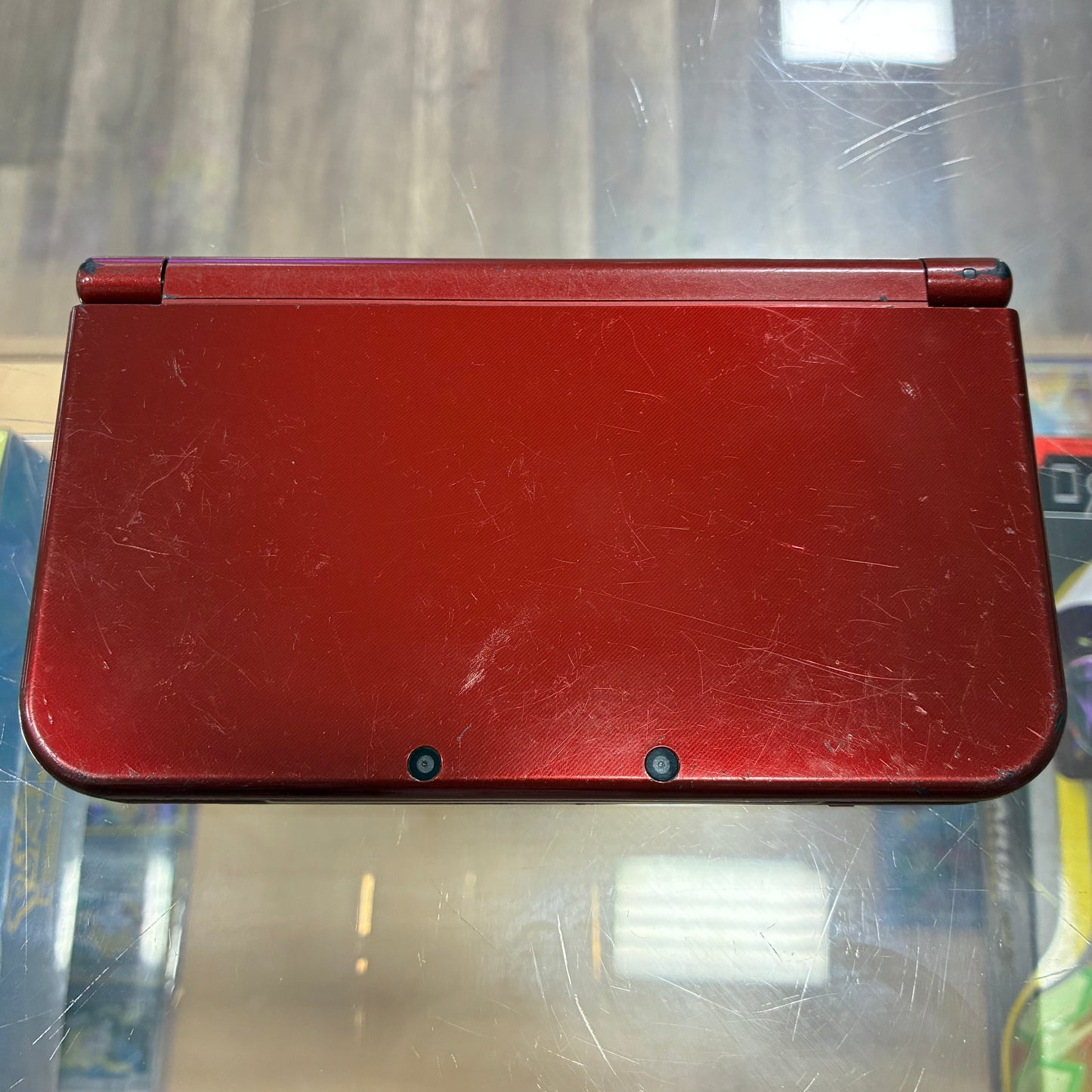 (841)(IPS Top Screen) New Nintendo 3DS XL Handheld System (Red) w/ Charger (Region Free)(JAPANESE TO US)