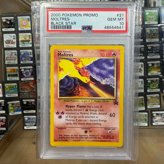 2000 Pokémon Promo Moltres Black Star (PSA 10)