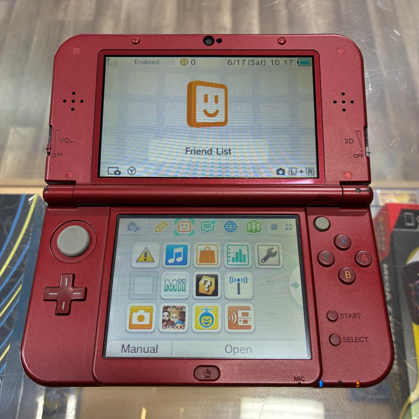 (587) New Nintendo 3DS XL Handheld System (Red) w/ Charger (Region Free)(JAPANESE TO US)