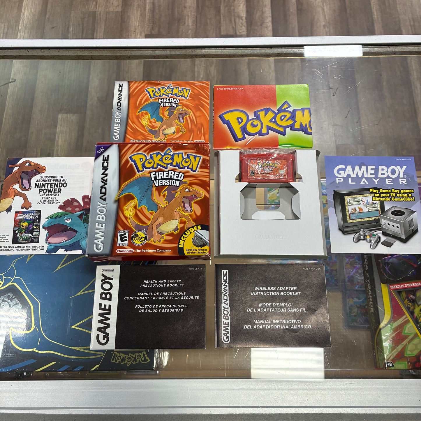 Pokémon FireRed w/ Wireless Adapter (Authentic) Nintendo GameBoy Advance