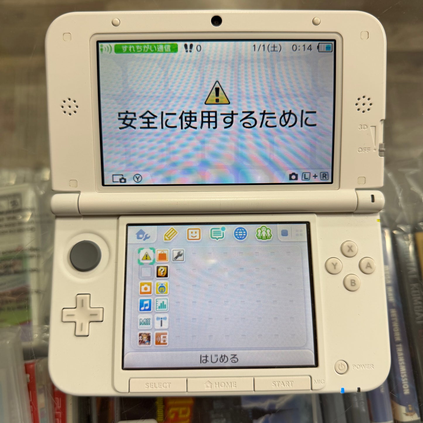 Nintendo 3DS LL Mint + White JP Nintendo 3DS [Japanese Only] [Charger Icnluded]
